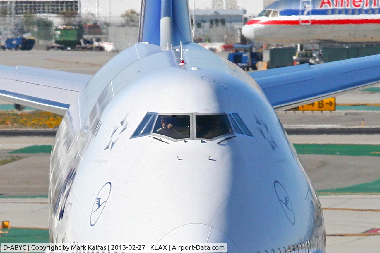 D-ABYC, 2012 Boeing 747-830 C/N 37828, Lufthansa B748, D-ABYC at LAX