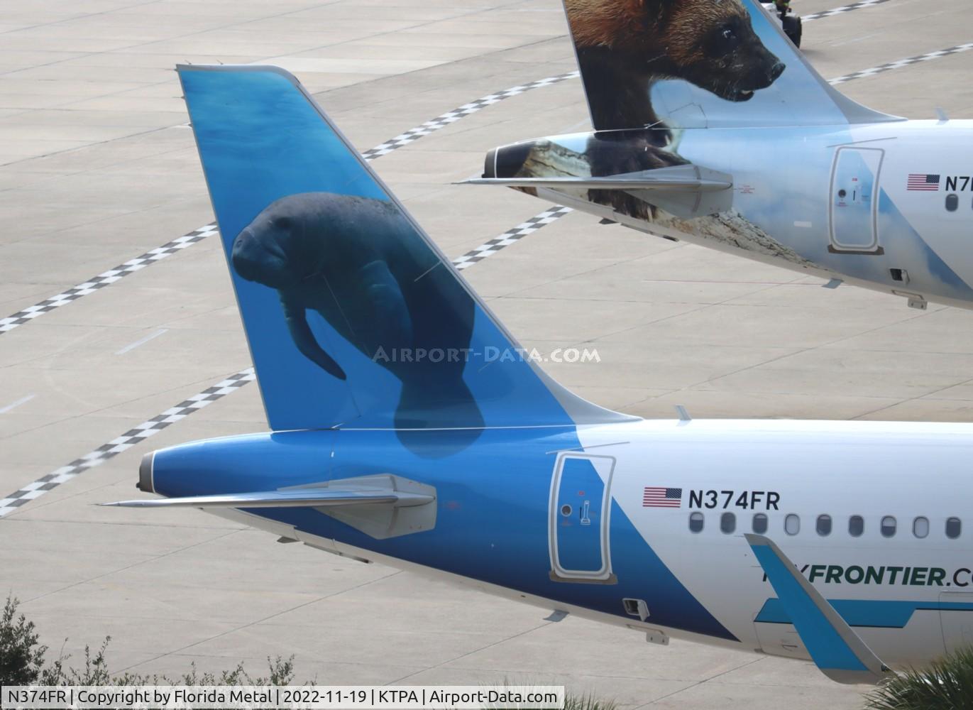 N374FR, 2021 Airbus A320-251NEO C/N 10452, Crystal the Florida Manatee