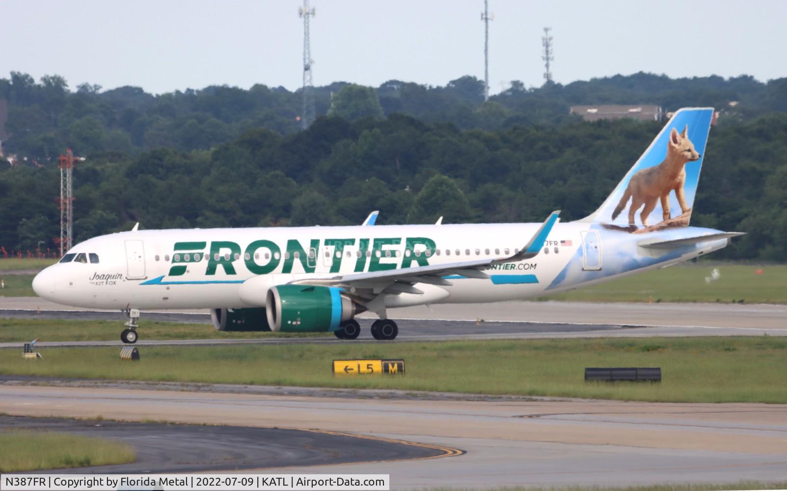 N387FR, 2021 Airbus A320-251N C/N 10708, Joaquin the Kit Fox