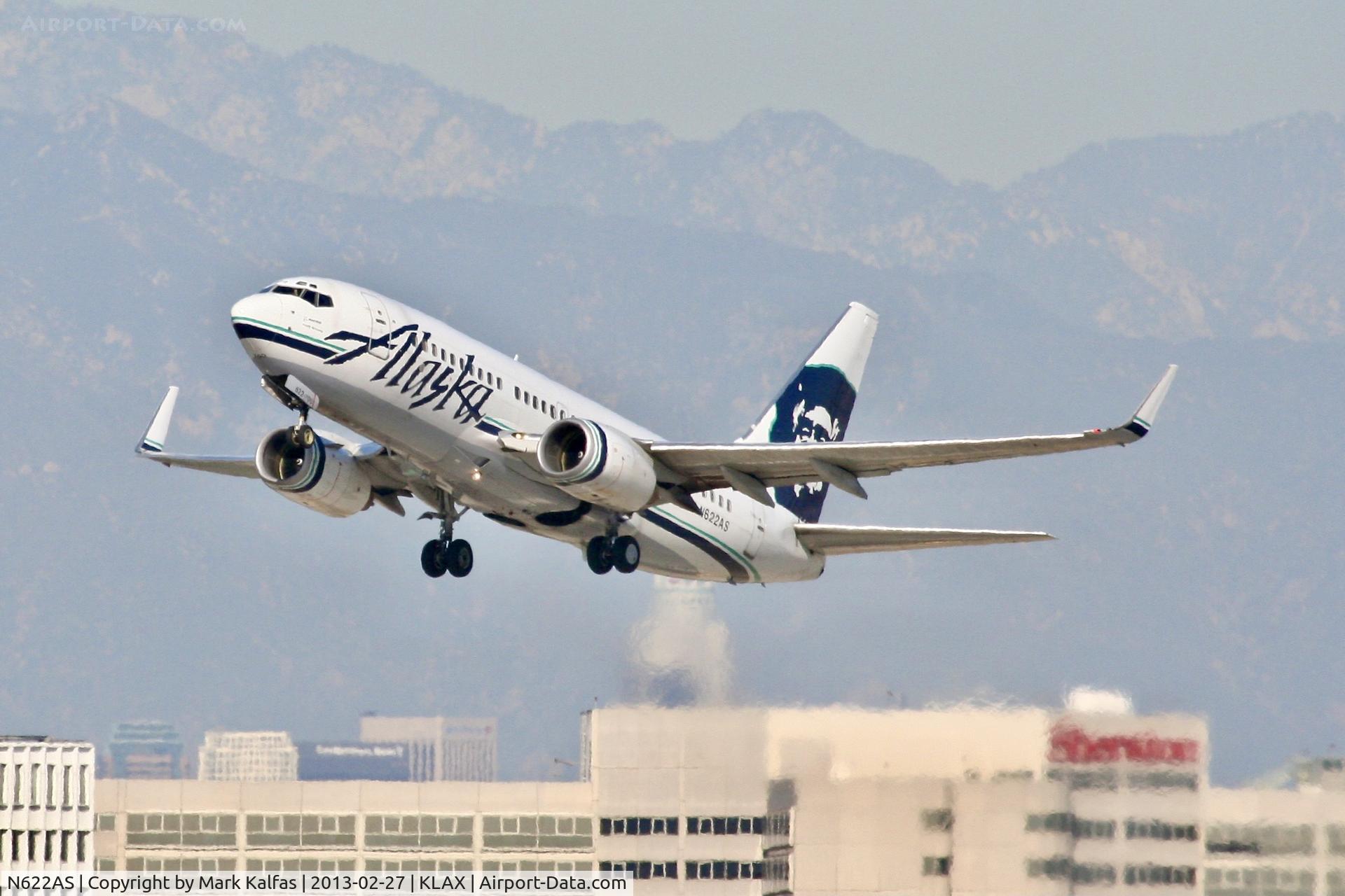 N622AS, 2000 Boeing 737-790 C/N 30165, Alaska Airlines B737, N622AS departing 25R LAX