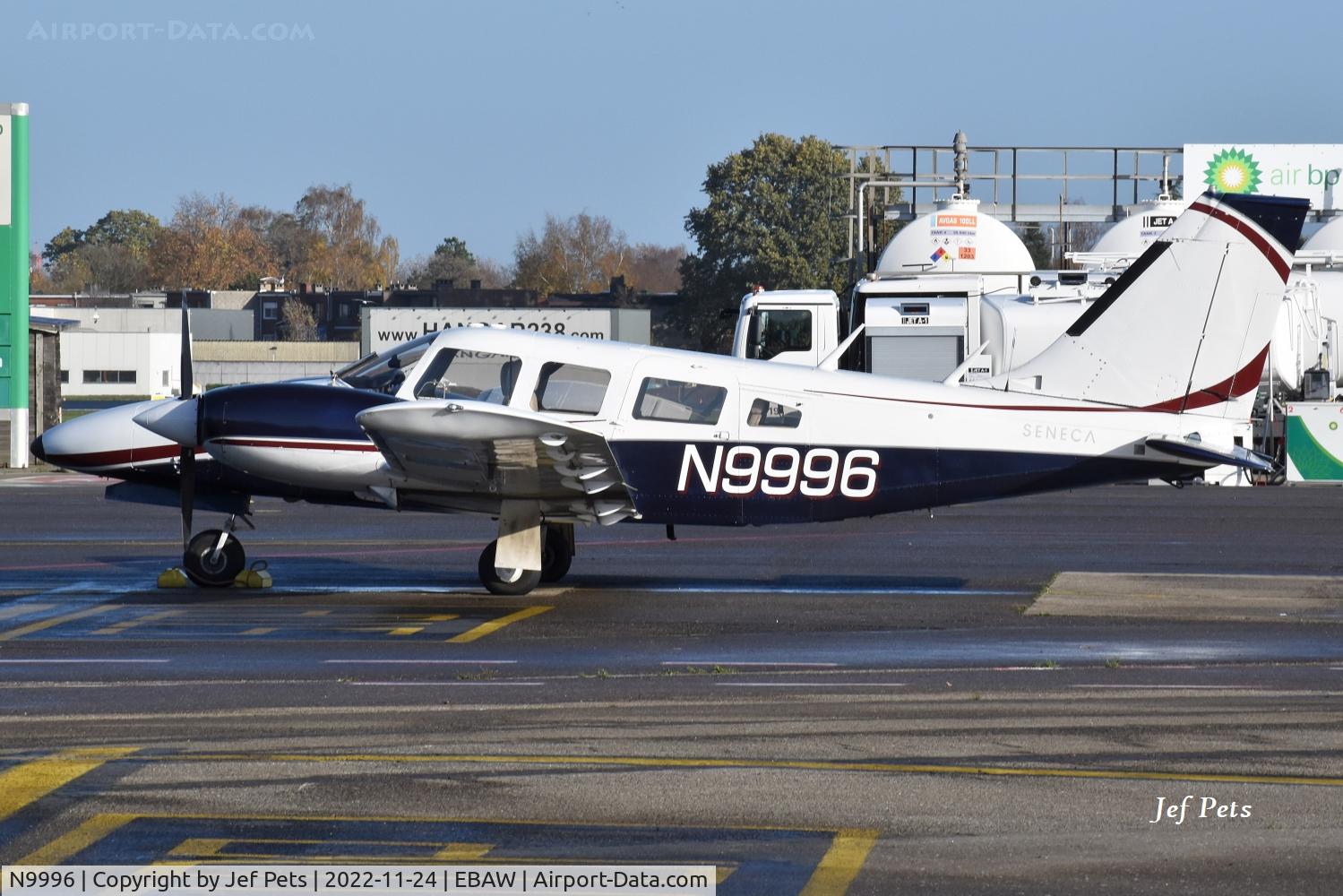 N9996, Piper PA-34-200T C/N 347770163, Seneca with new c/s at Antwerp Airport.