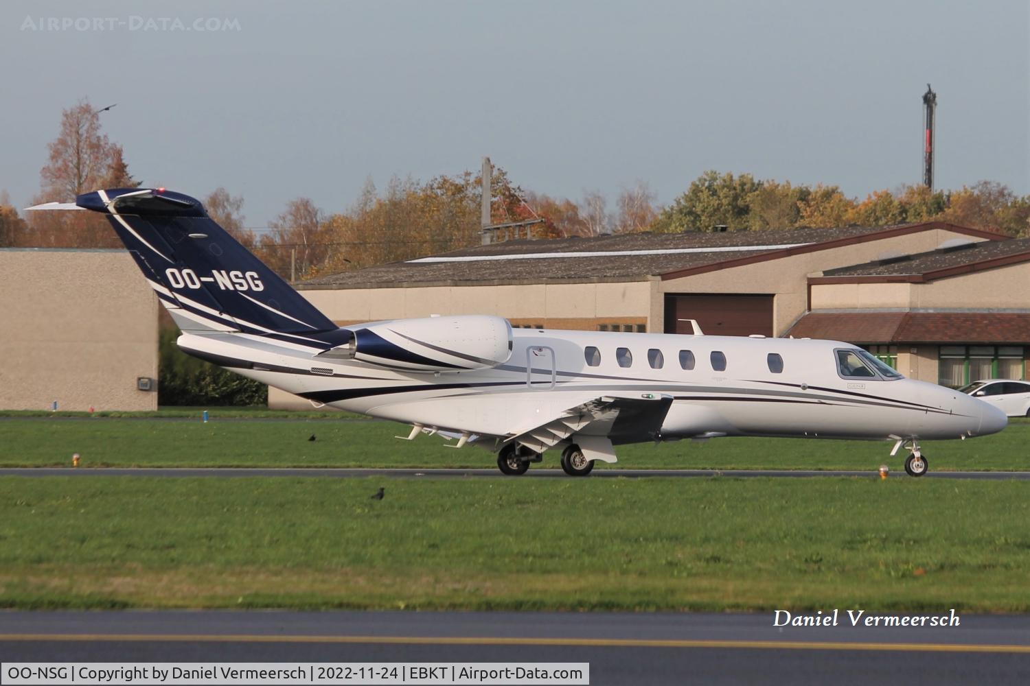 OO-NSG, 2022 Cessna 525C CitationJet CJ4 CitationJet CJ4 C/N 525C-0389, OO-NSG at Kortrijk Airport.