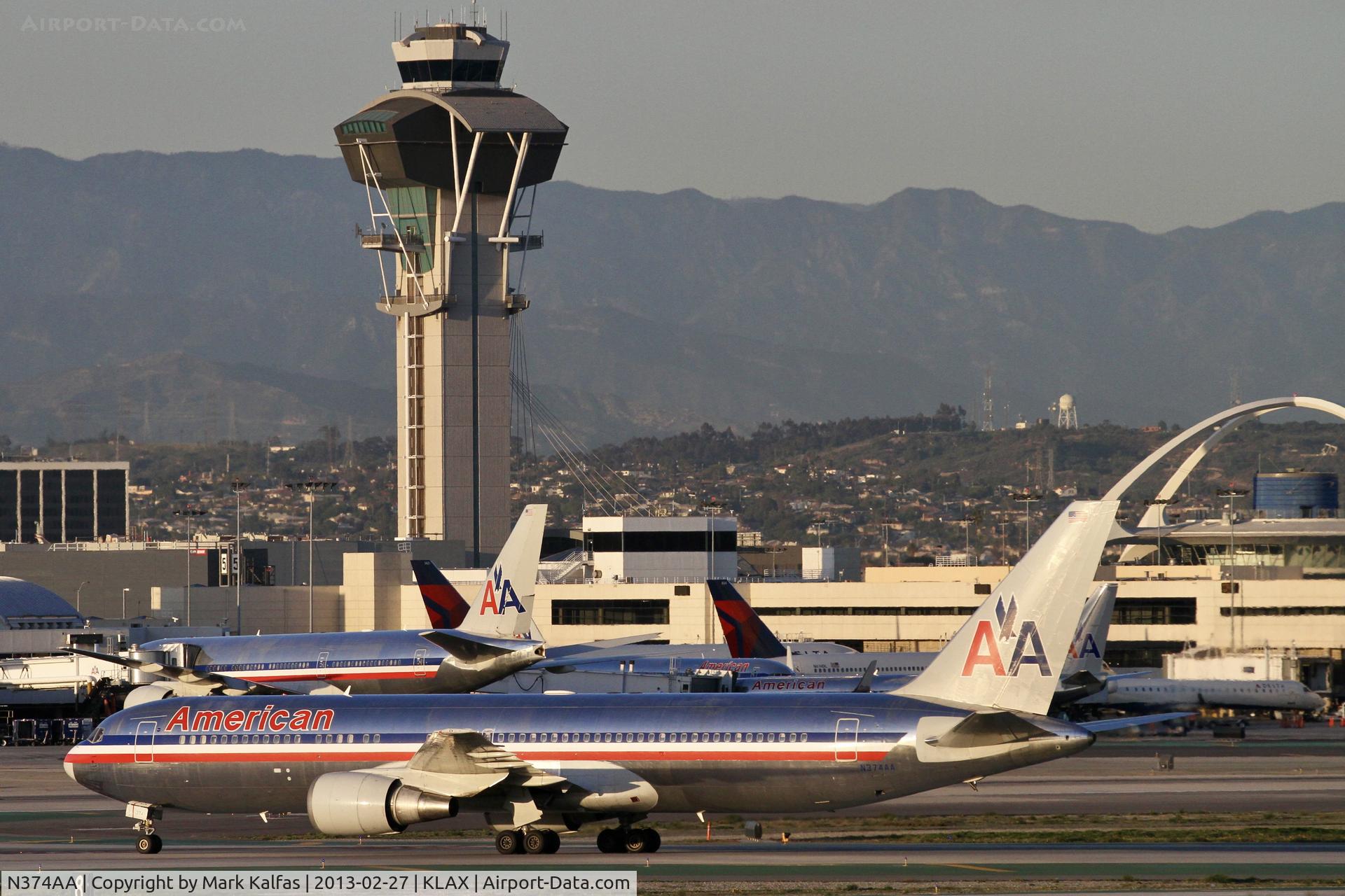 N374AA, 1992 Boeing 767-323 C/N 25201, American B763, N374AA at LAX