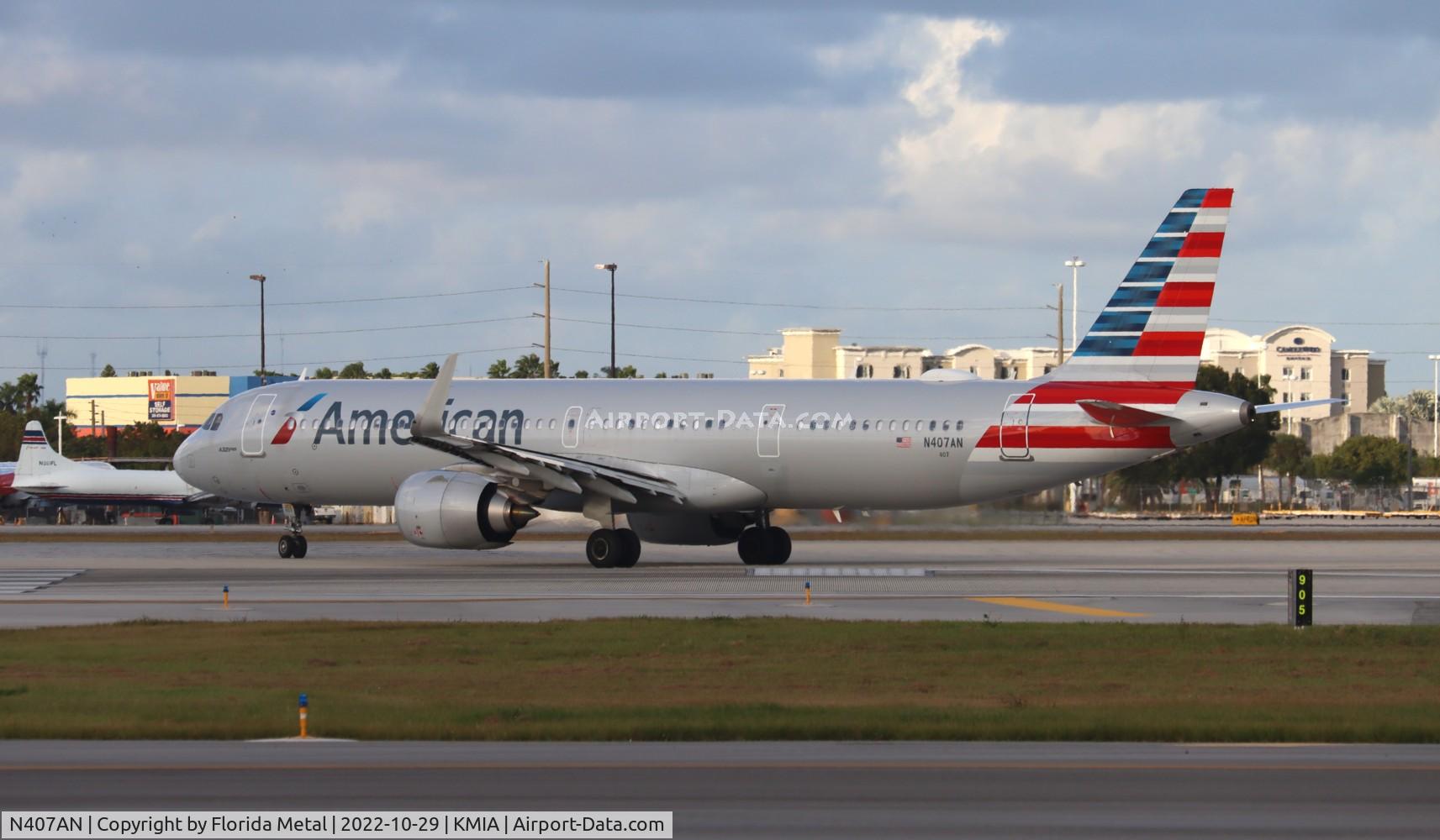 N407AN, Airbus A321-253NX C/N 8898, MIA 2022