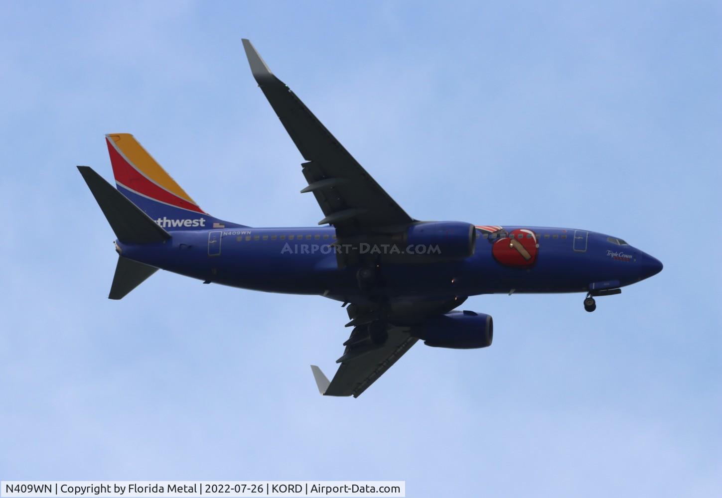 N409WN, 2001 Boeing 737-7H4 C/N 27896, ORD 2022