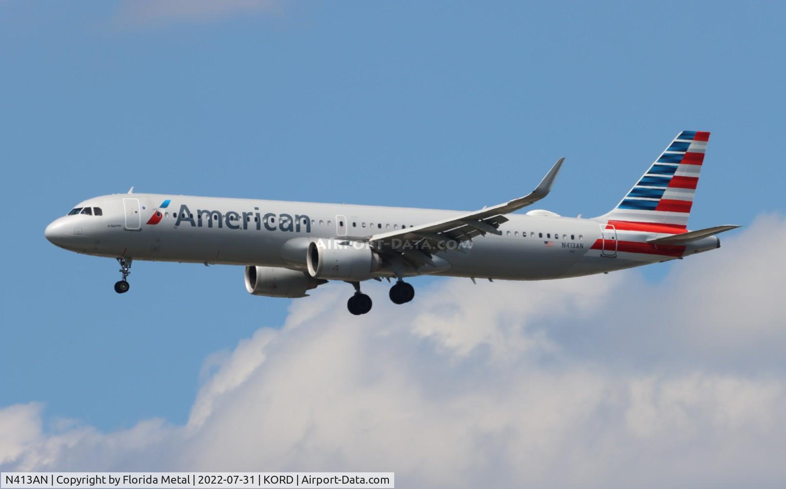 N413AN, 2020 Airbus A321-253NX C/N 9374, ORD 2022