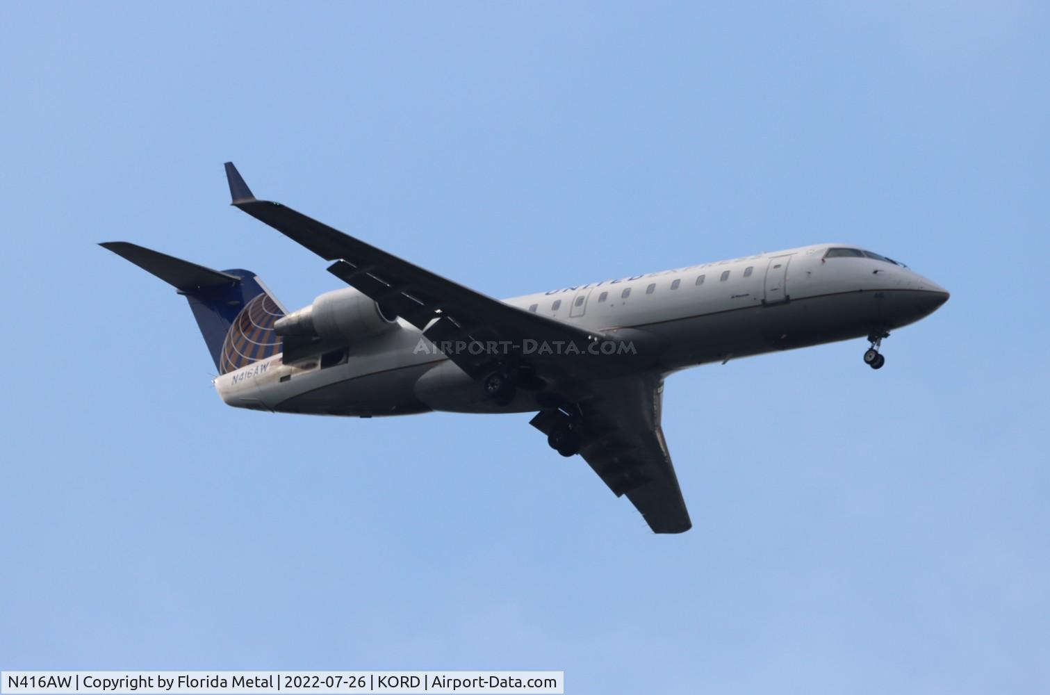 N416AW, 2002 Bombardier CRJ-200LR (CL-600-2B19) C/N 7603, ORD 2022