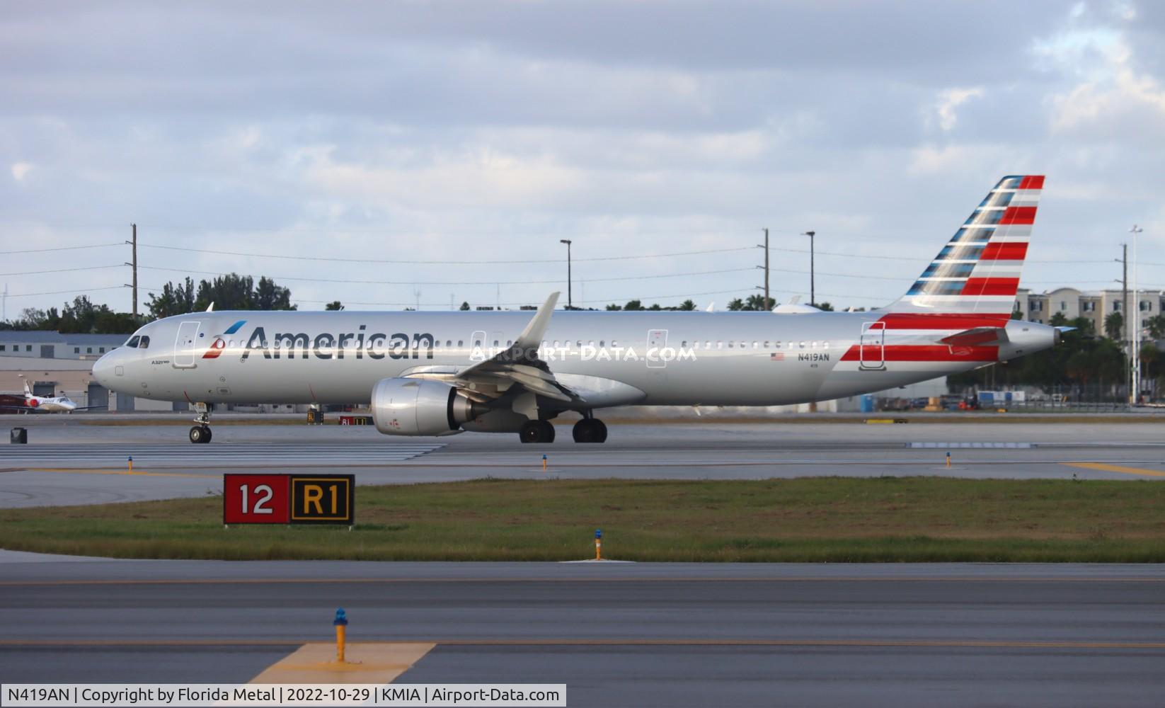 N419AN, 2020 Airbus A321-253NX C/N 10017, MIA 2022
