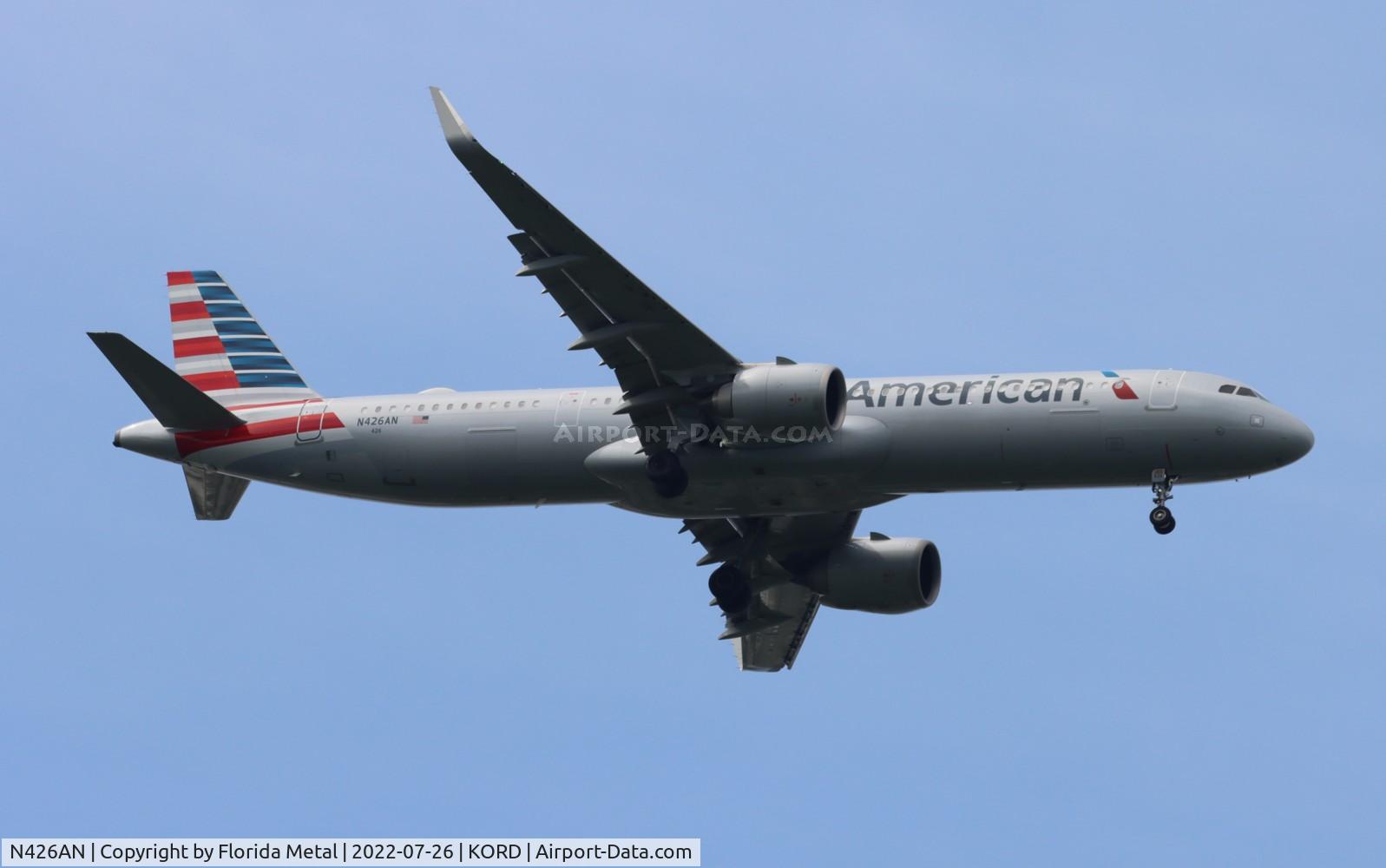 N426AN, 2020 Airbus A321-253NX C/N 10195, ORD 2022