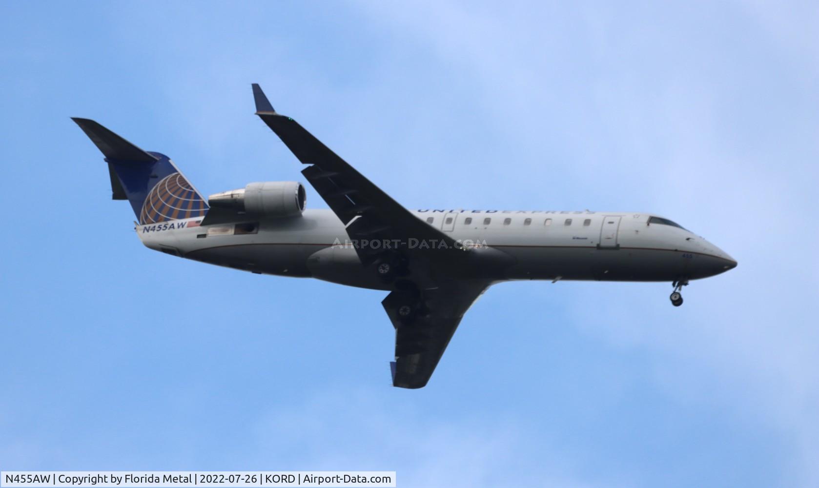 N455AW, 2003 Bombardier CRJ-200LR (CL-600-2B19) C/N 7848, ORD 2022