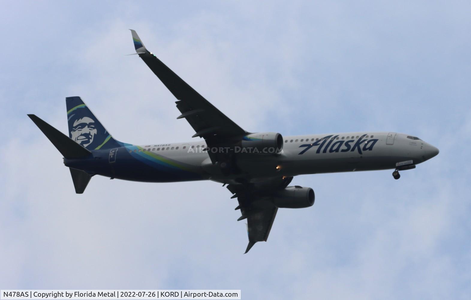 N478AS, 2015 Boeing 737-990/ER C/N 44105, ORD 2022