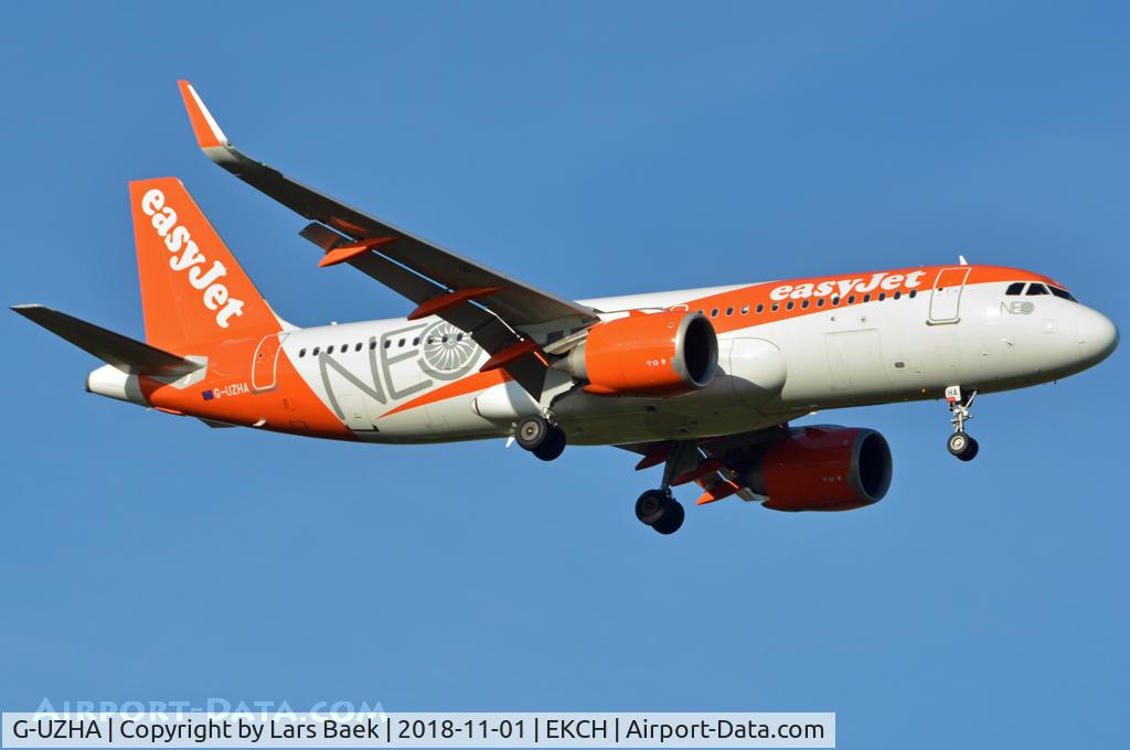 G-UZHA, 2017 Airbus A320-251NEO C/N 7649, RWY04L from Kongelundsfortet