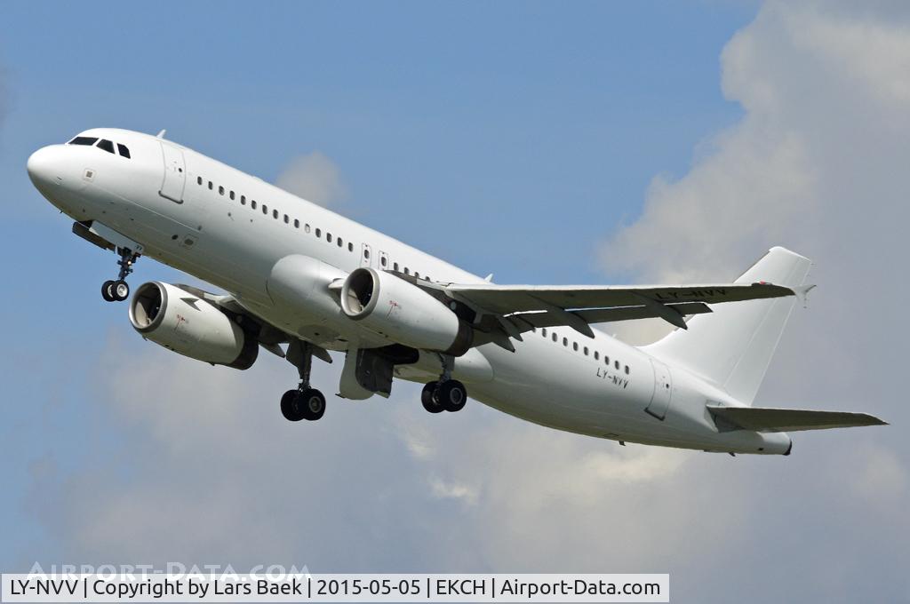LY-NVV, 2003 Airbus A320-232 C/N 2085, RWY22R from St. Magleby