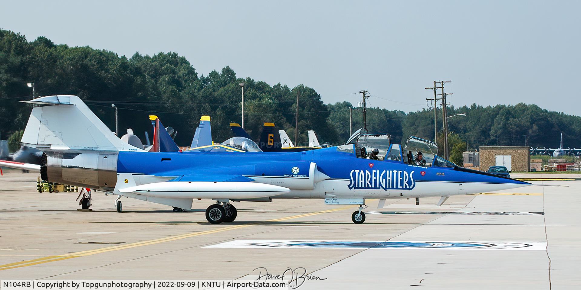 N104RB, 1962 Lockheed CF-104D Starfighter C/N 583A-5302, Star Fighter Demo leaving the hot ramp
