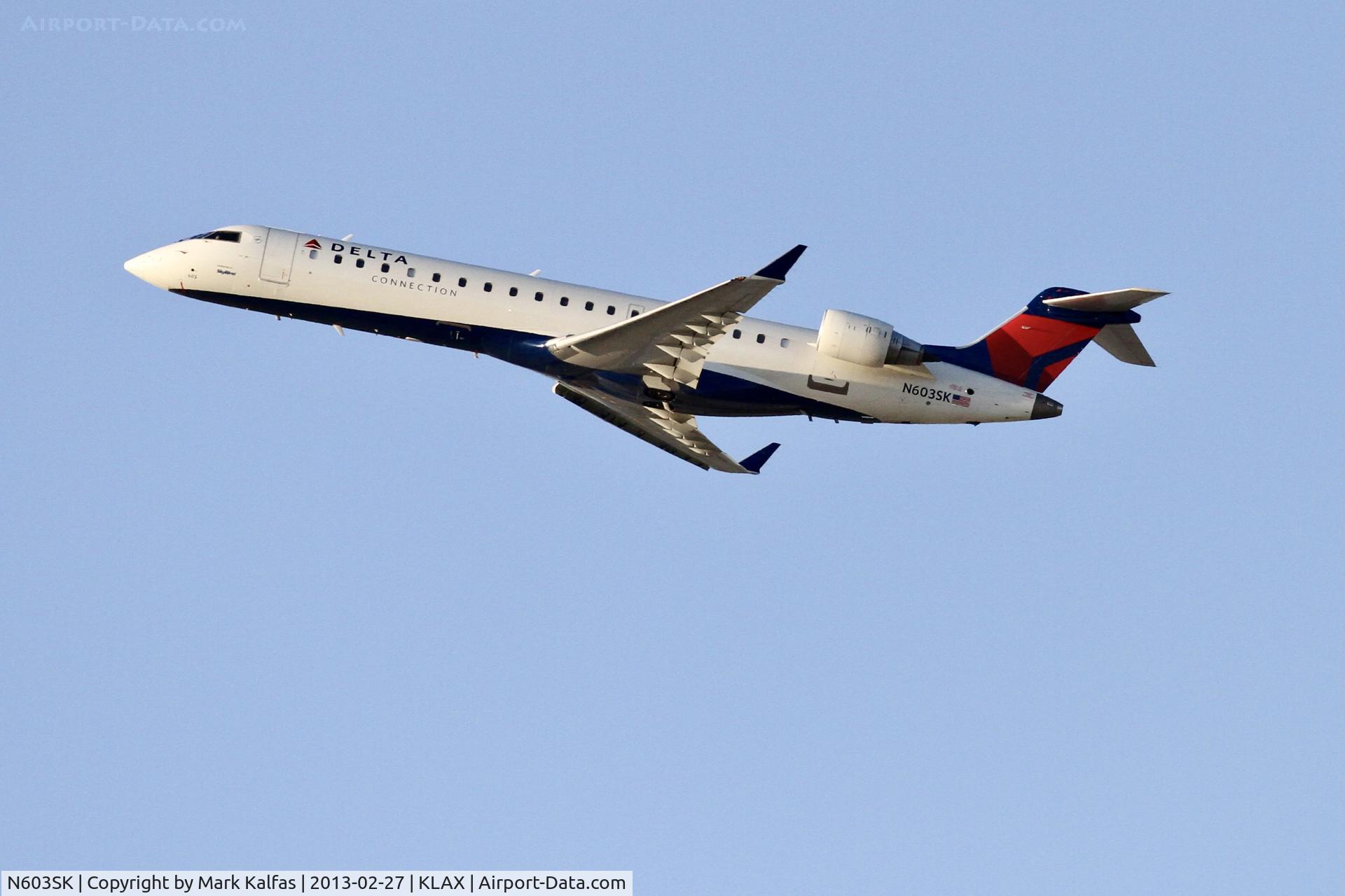 N603SK, 2006 Bombardier CRJ-702 (CL-600-2C10) Regional Jet C/N 10248, SkyWest/Delta Connection CRJ7, N603SK departing LAX