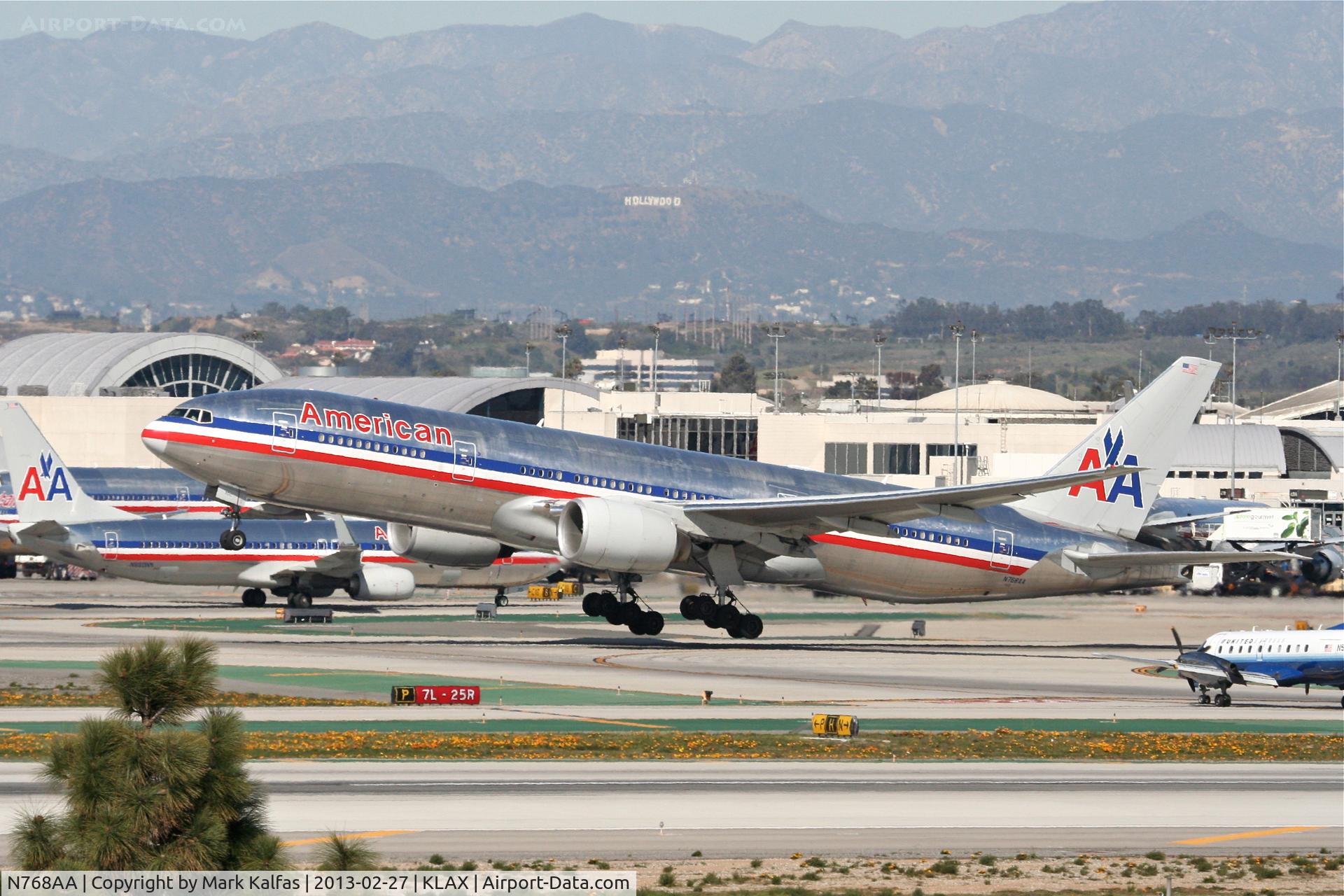 N768AA, 2006 Boeing 777-223 C/N 33540, American B772, N768AA departing 25R LAX