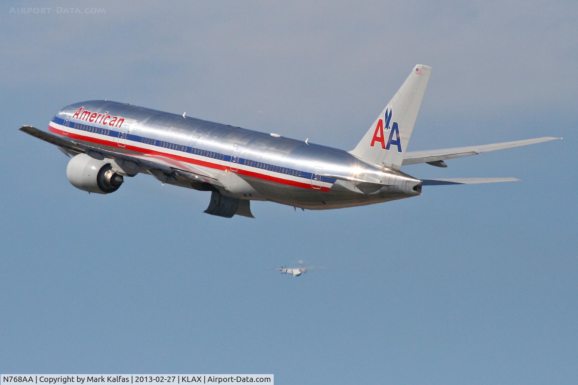 N768AA, 2006 Boeing 777-223 C/N 33540, American B772, N768AA departing 25R LAX