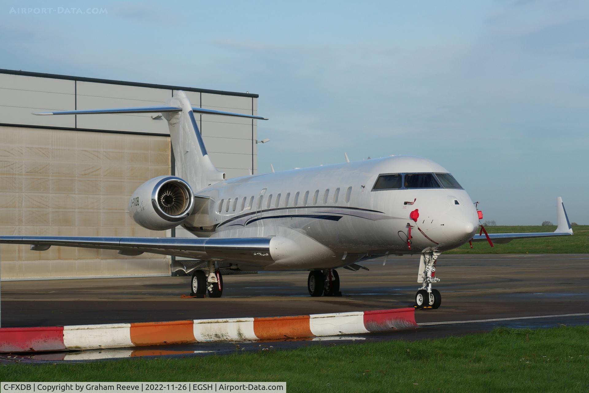 C-FXDB, 2015 Bombardier BD-700-1A10 Global 6000 C/N 9720, Parked at Norwich.