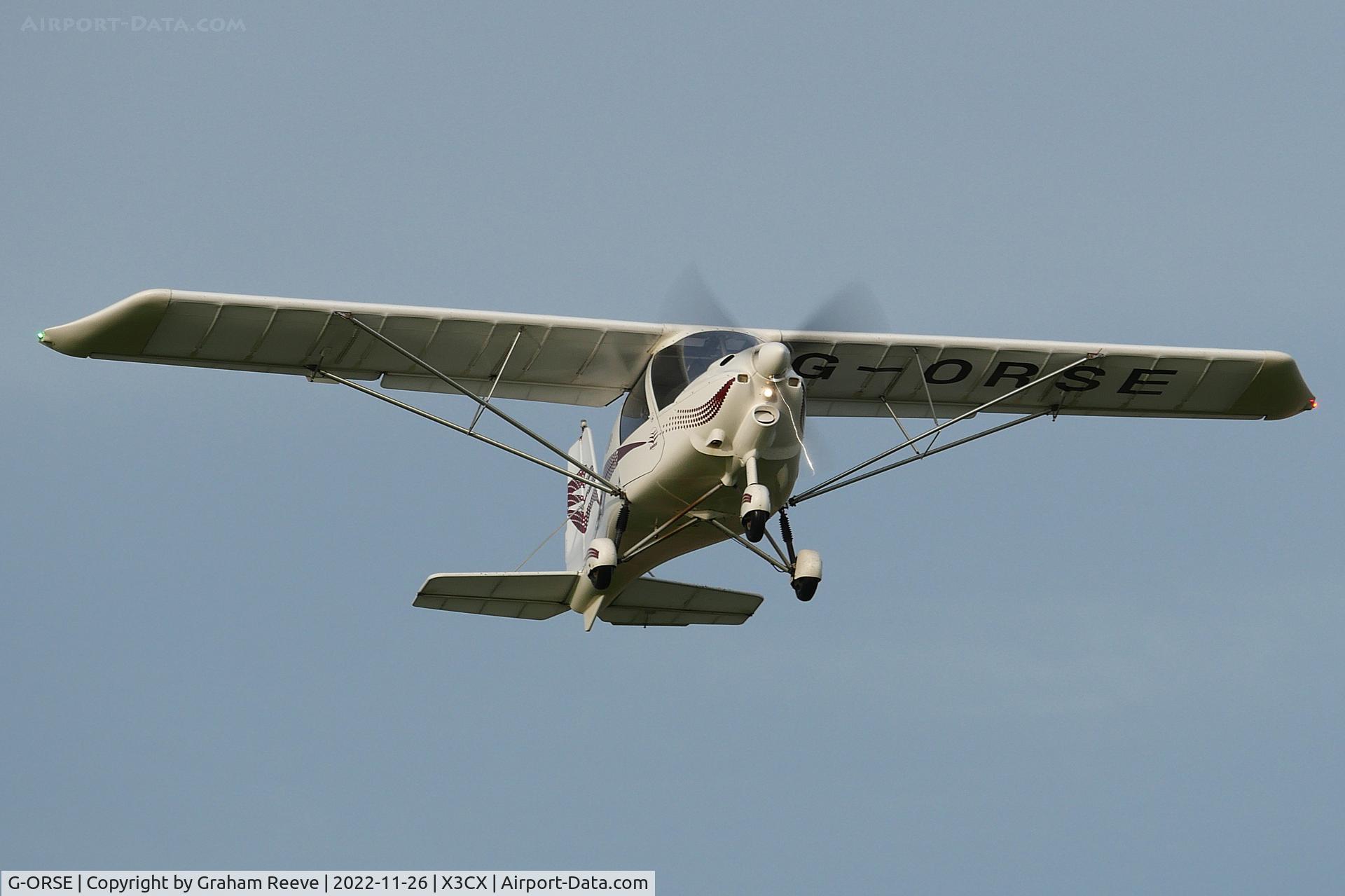G-ORSE, 2015 Comco Ikarus C42 FB100 Bravo C/N 1504-7386, Departing from Northrepps.