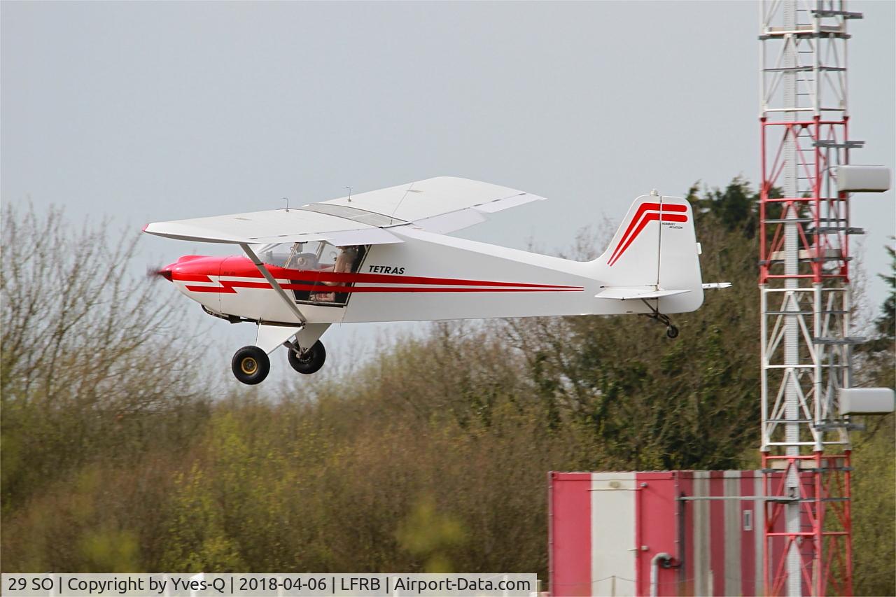 29 SO, Humbert Tétras 912BS C/N Not found 29 SO, Humbert Tétras 912 BS, Landing rwy 25R, Brest-Bretagne airport (LFRB-BES)