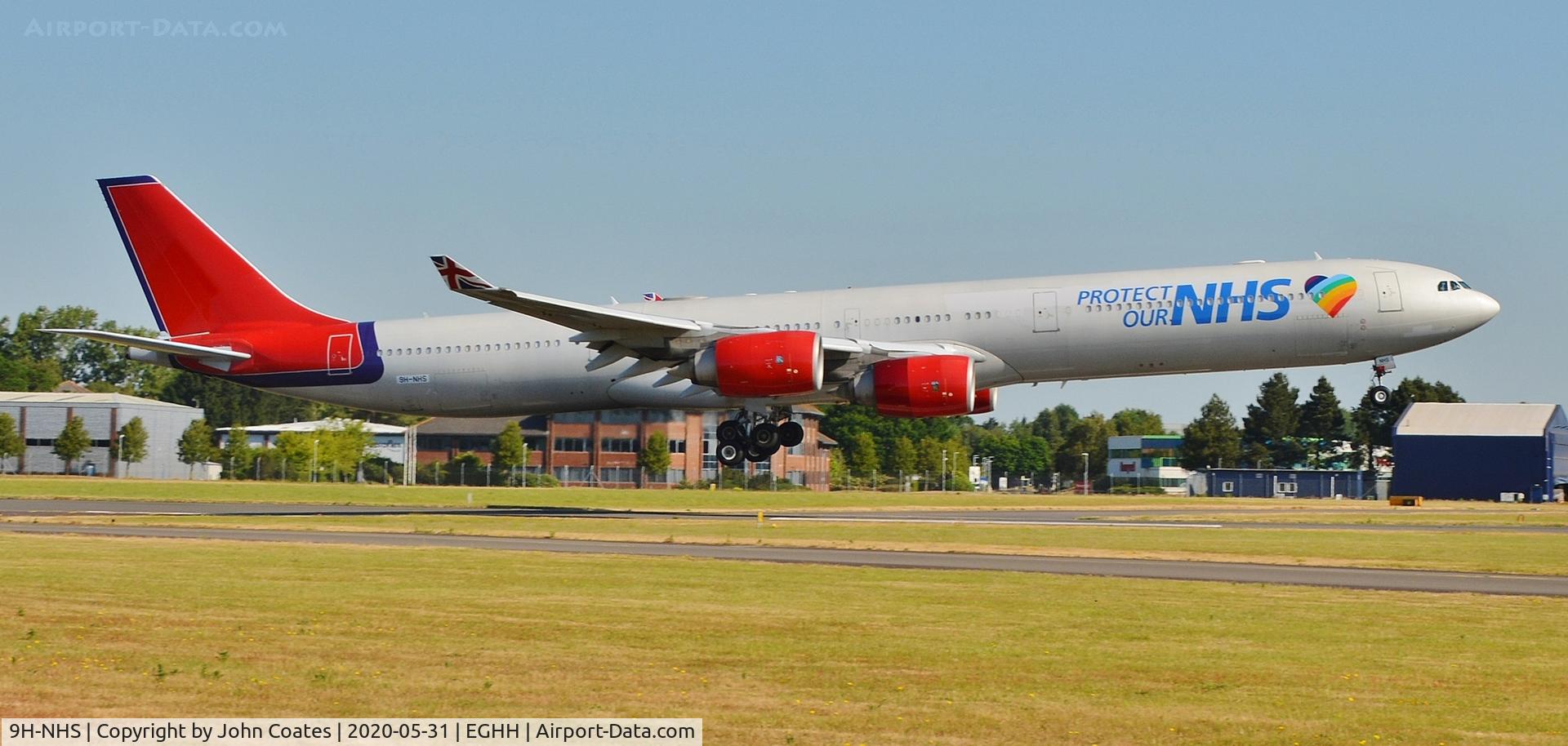 9H-NHS, 2006 Airbus A340-642 C/N 736, Touchdown on 08