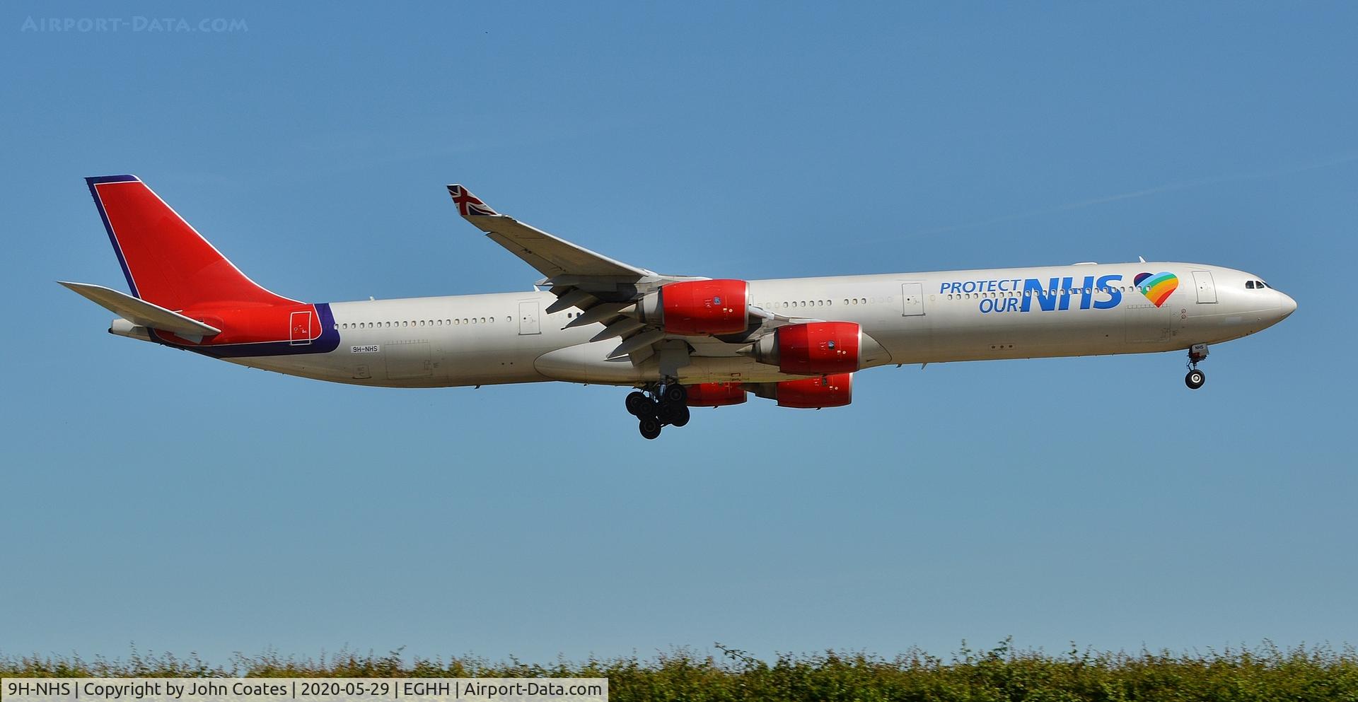 9H-NHS, 2006 Airbus A340-642 C/N 736, Finals to 08