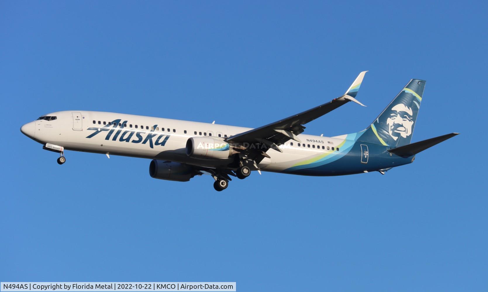 N494AS, 2016 Boeing 737-990/ER C/N 41729, MCO 2022