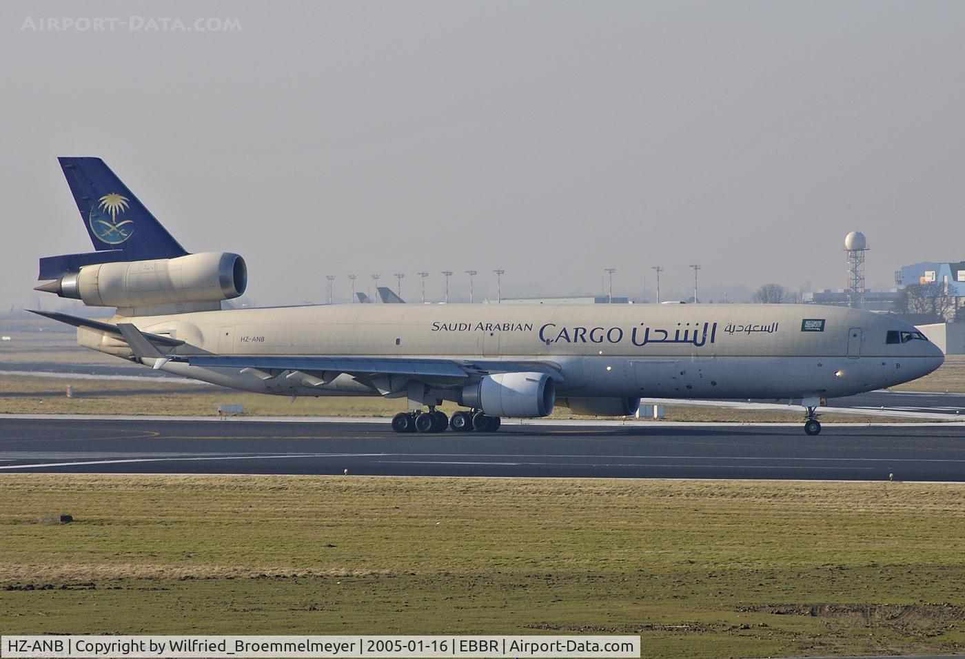 HZ-ANB, 1997 McDonnell Douglas MD-11F C/N 48775, Taxiing to Runway 25R.