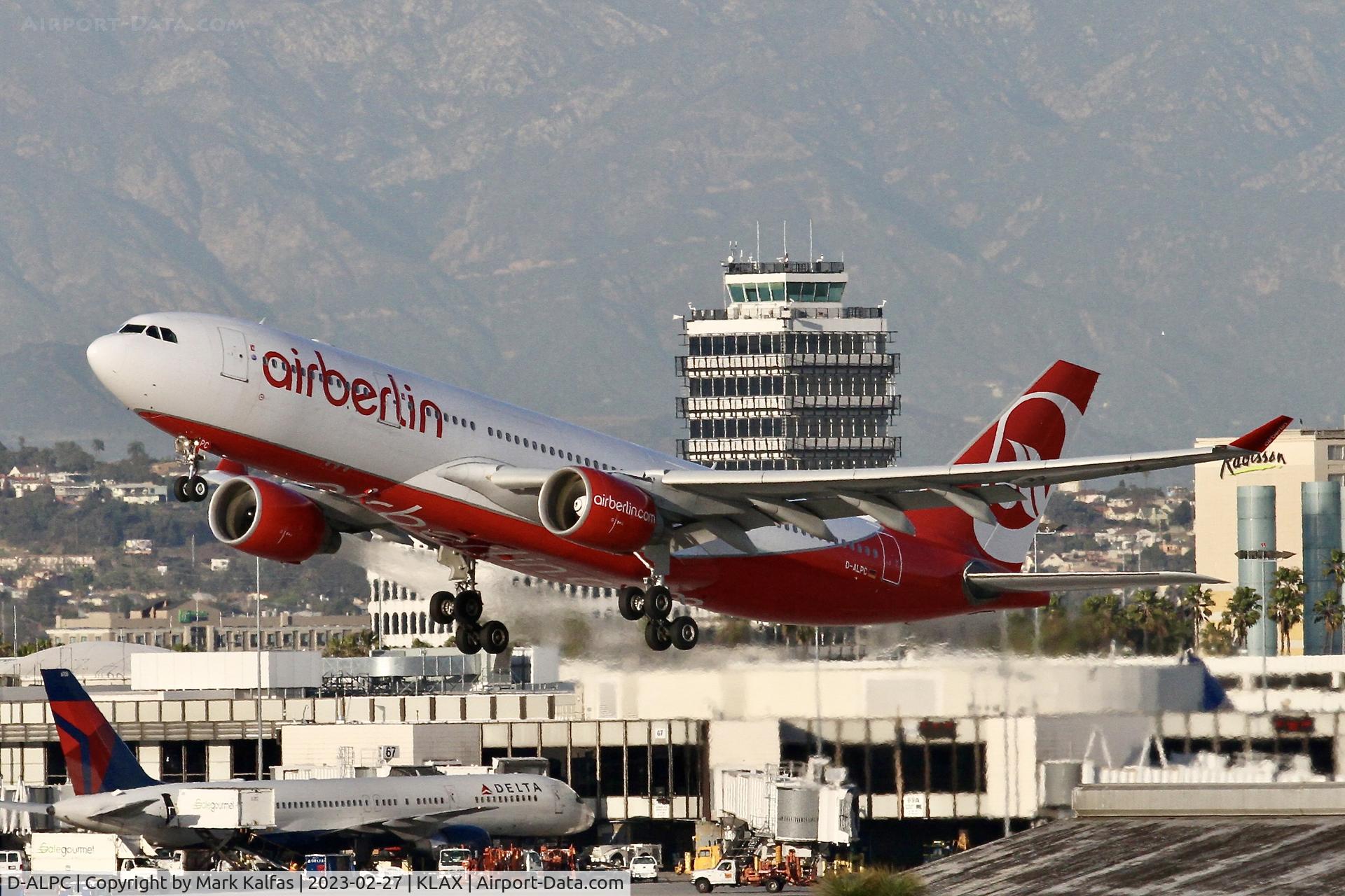 D-ALPC, 2002 Airbus A330-223 C/N 444, Air Berlin A332, DALPC departing 25R LAX