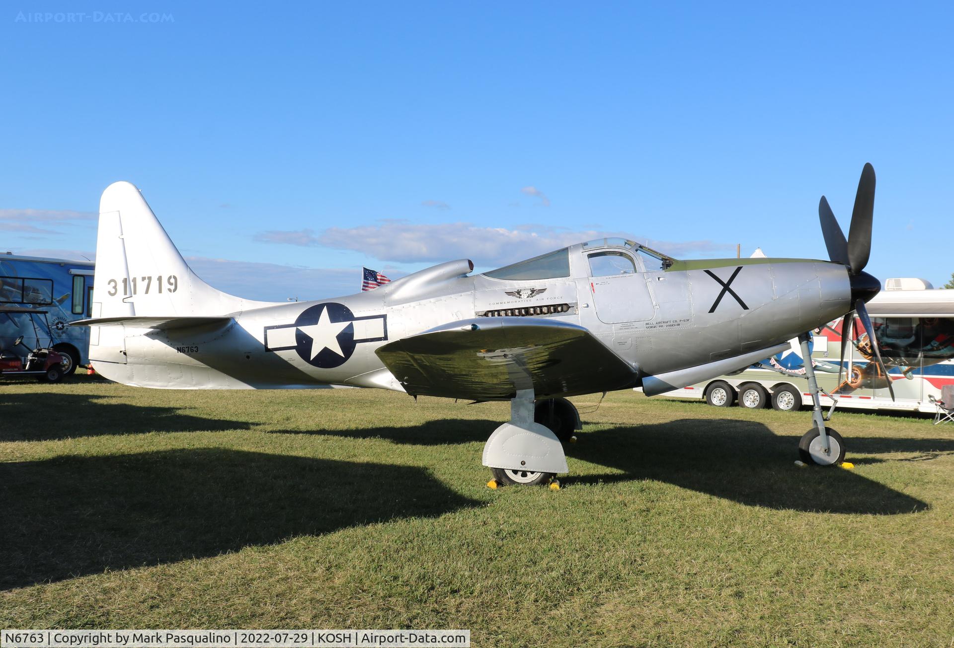 N6763, 1946 Bell P-63F Kingcobra C/N 296E1-1R, Bell P-63F Kingcobra