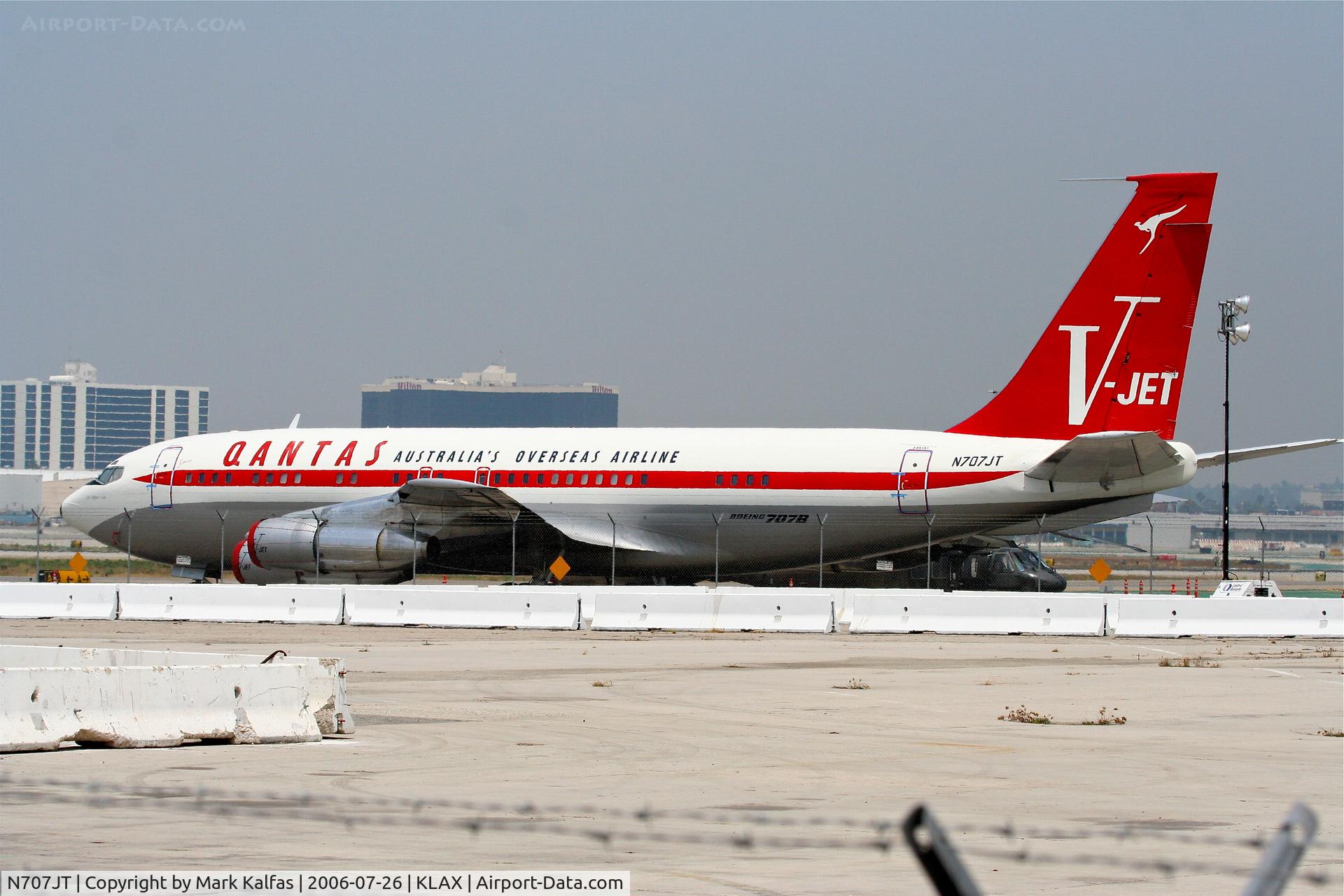 N707JT, 1964 Boeing 707-138B C/N 18740, John Travolta's Boeing 707-138B,on the ramp at Atlantic Aviation KLAX