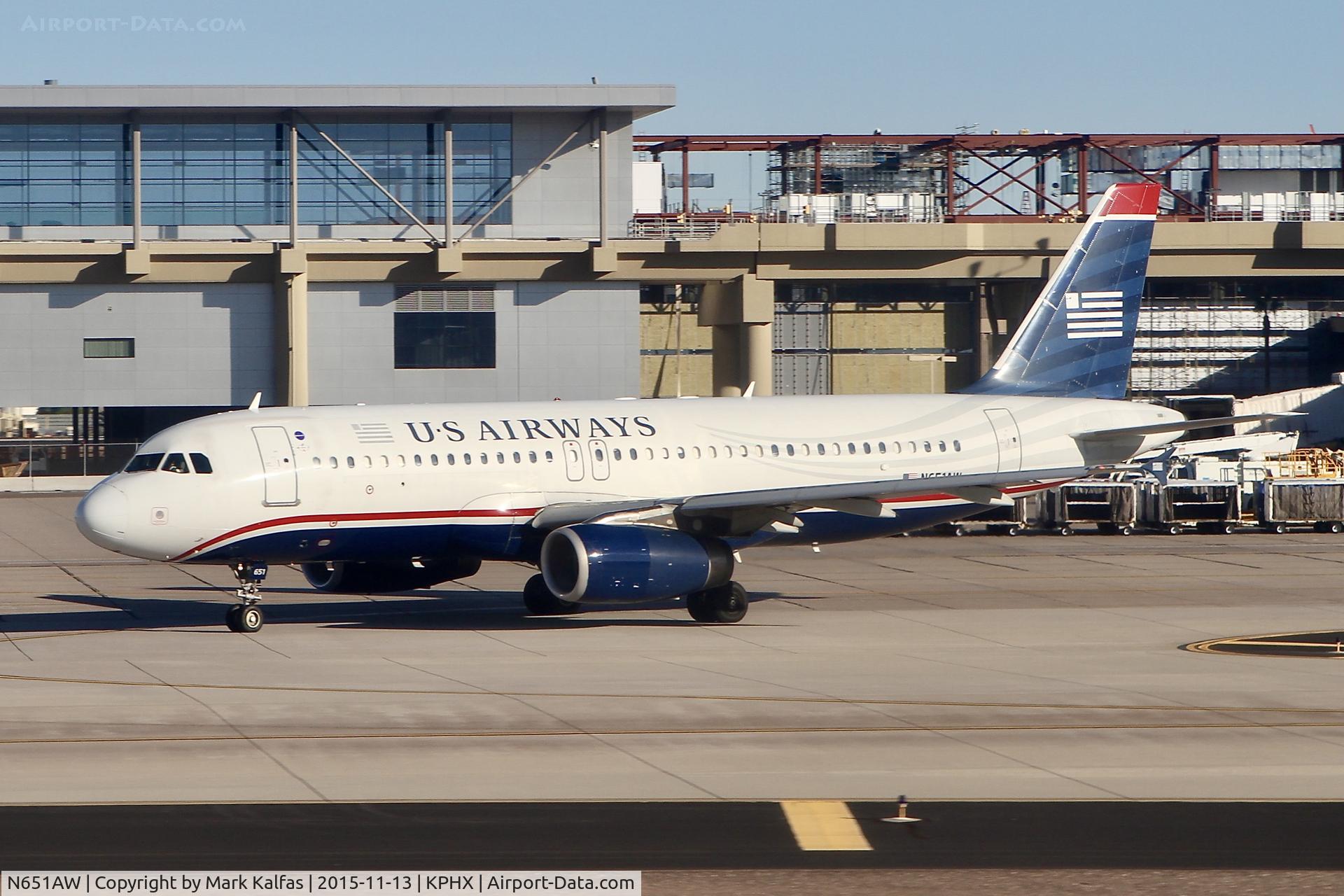 N651AW, 1998 Airbus A320-232 C/N 866, US AIRWAYS A320, Airbus A320-232 N651AW AT PHX