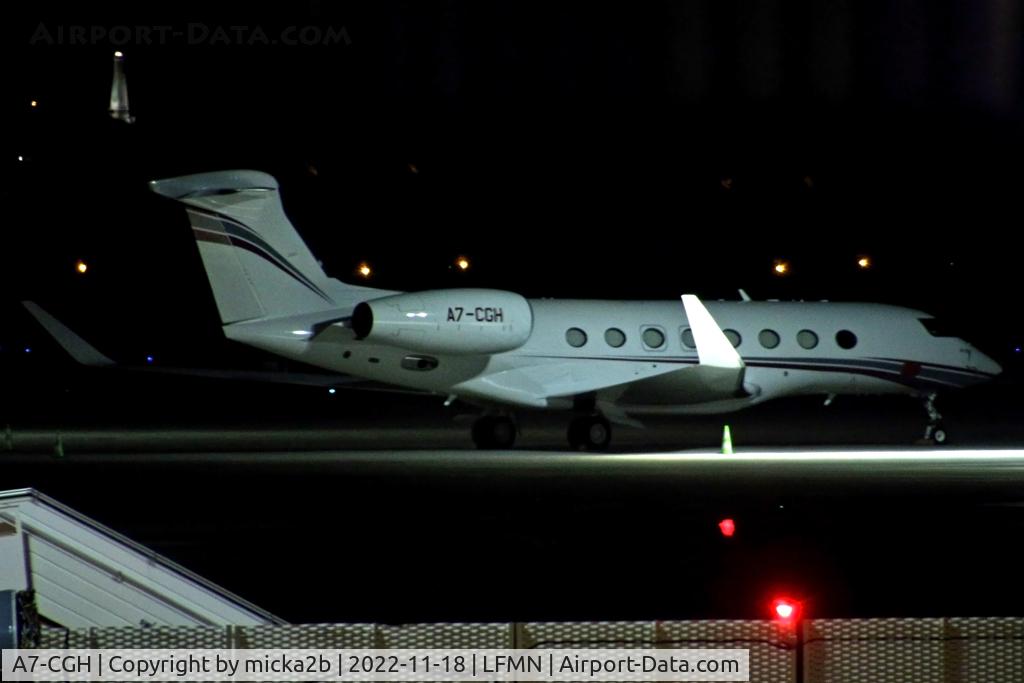 A7-CGH, 2021 Gulfstream Aerospace GVI (G650ER) C/N 6465, Parked