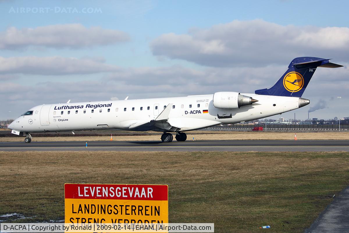D-ACPA, 2001 Canadair CRJ-701ER (CL-600-2C10) Regional Jet C/N 10012, at spl