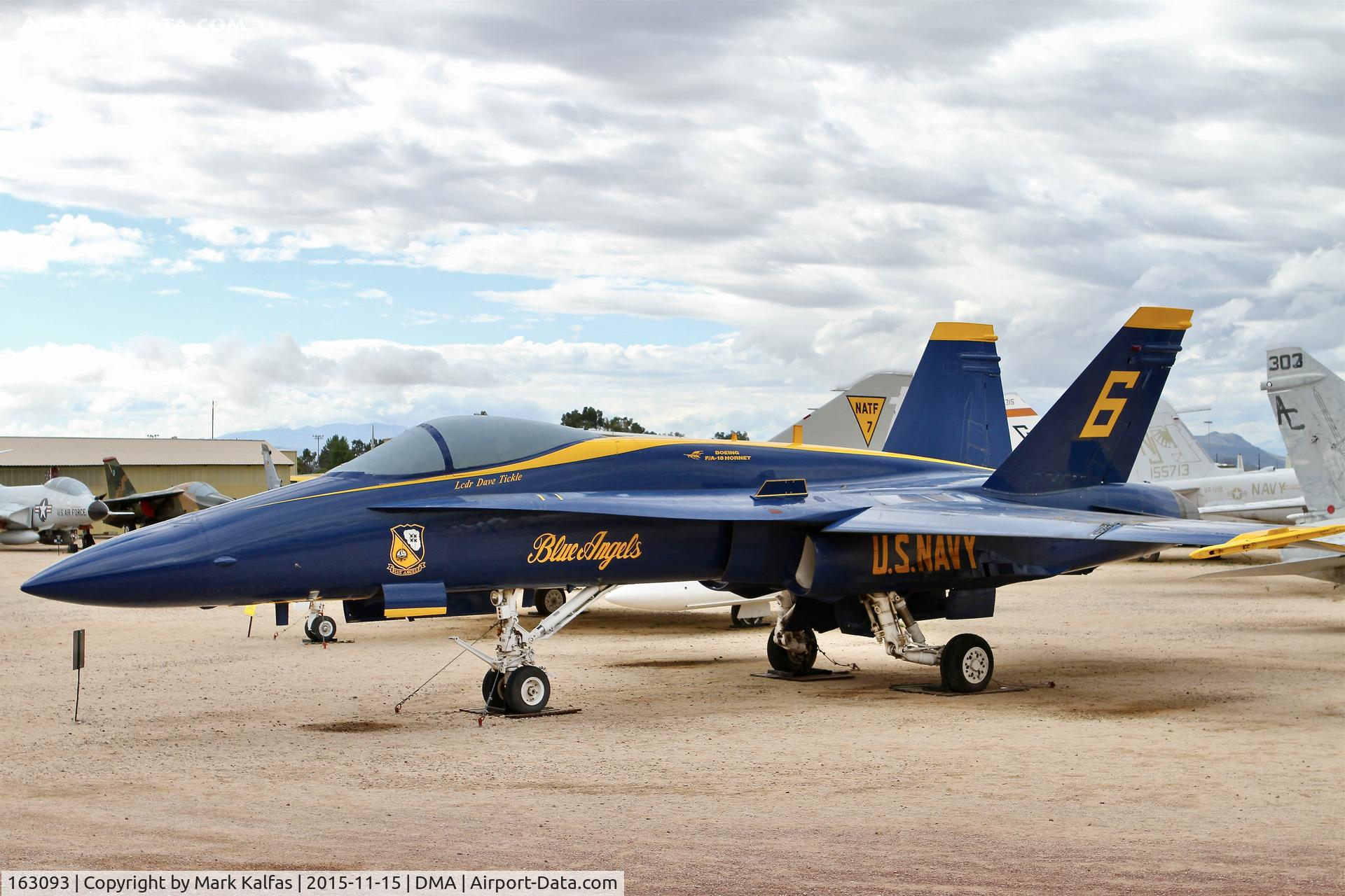 163093, McDonnell Douglas F/A-18A Hornet C/N 0475/A391, McDonnell Douglas F/A-18A Hornet, 163093 at Pima