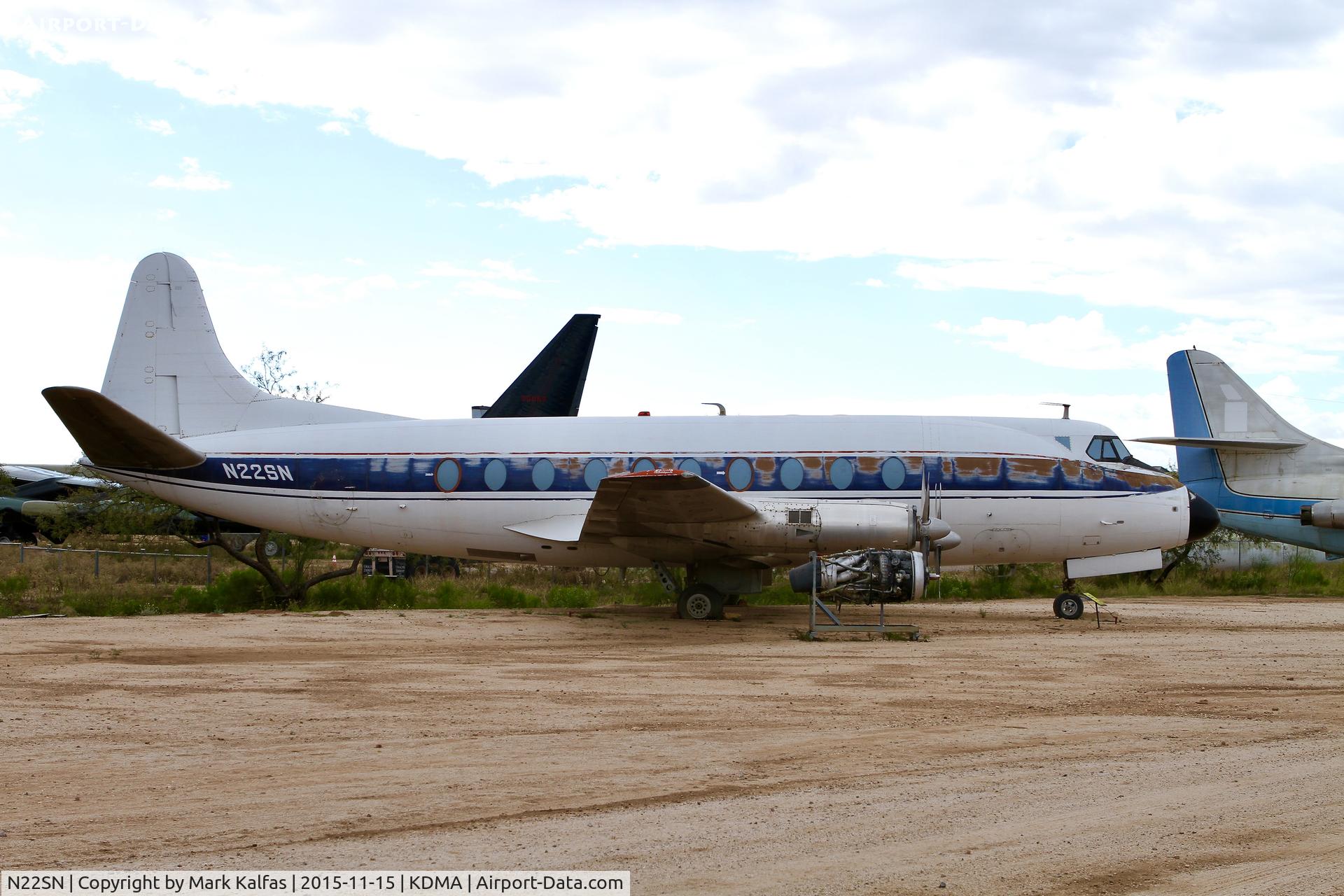 N22SN, 1954 Vickers Viscount 724 C/N 40, Vickers Viscount 724, N22SN at Pima