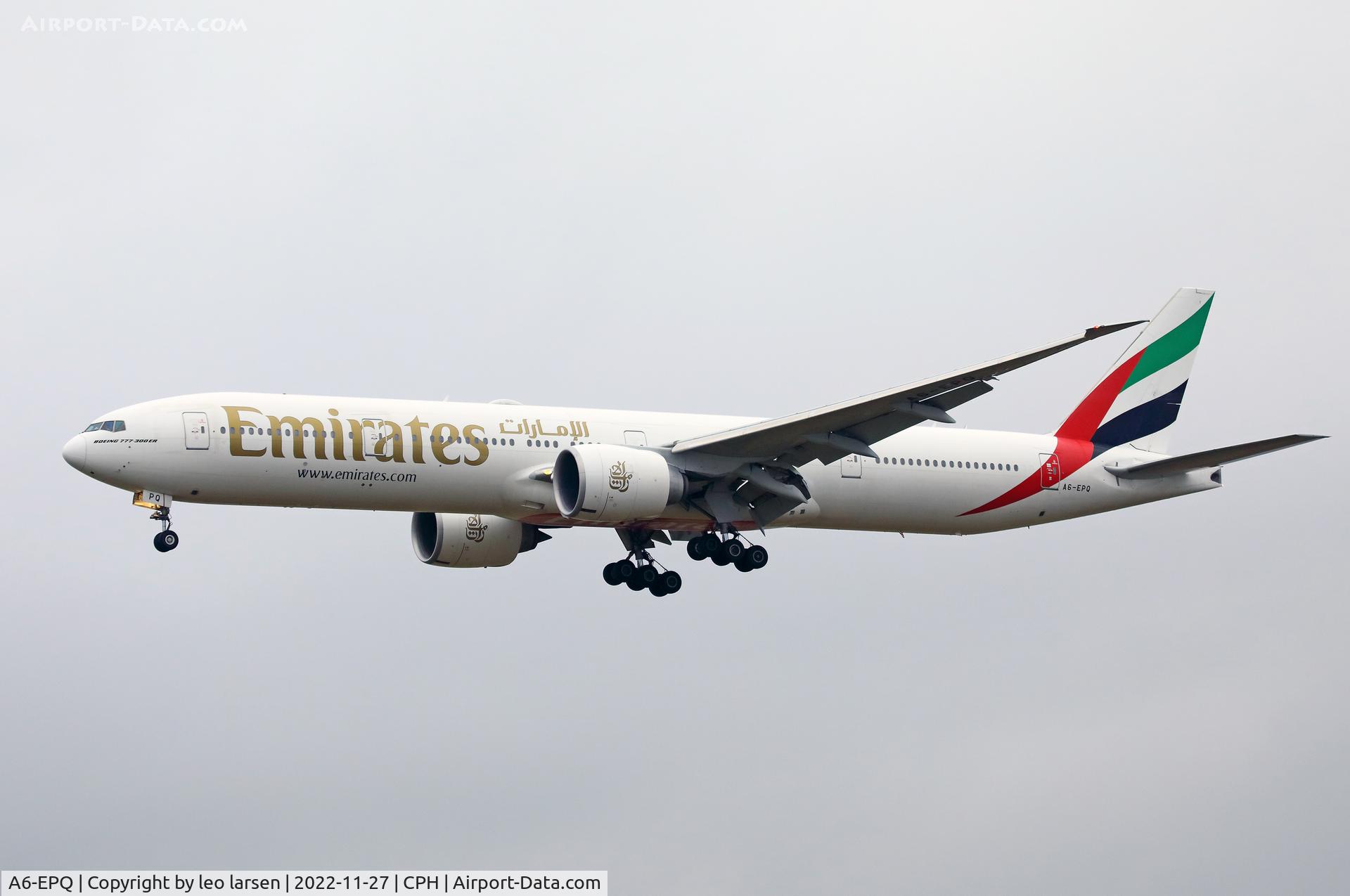 A6-EPQ, 2016 Boeing 777-300/ER C/N 42336, Copenhagen 27.11.2022