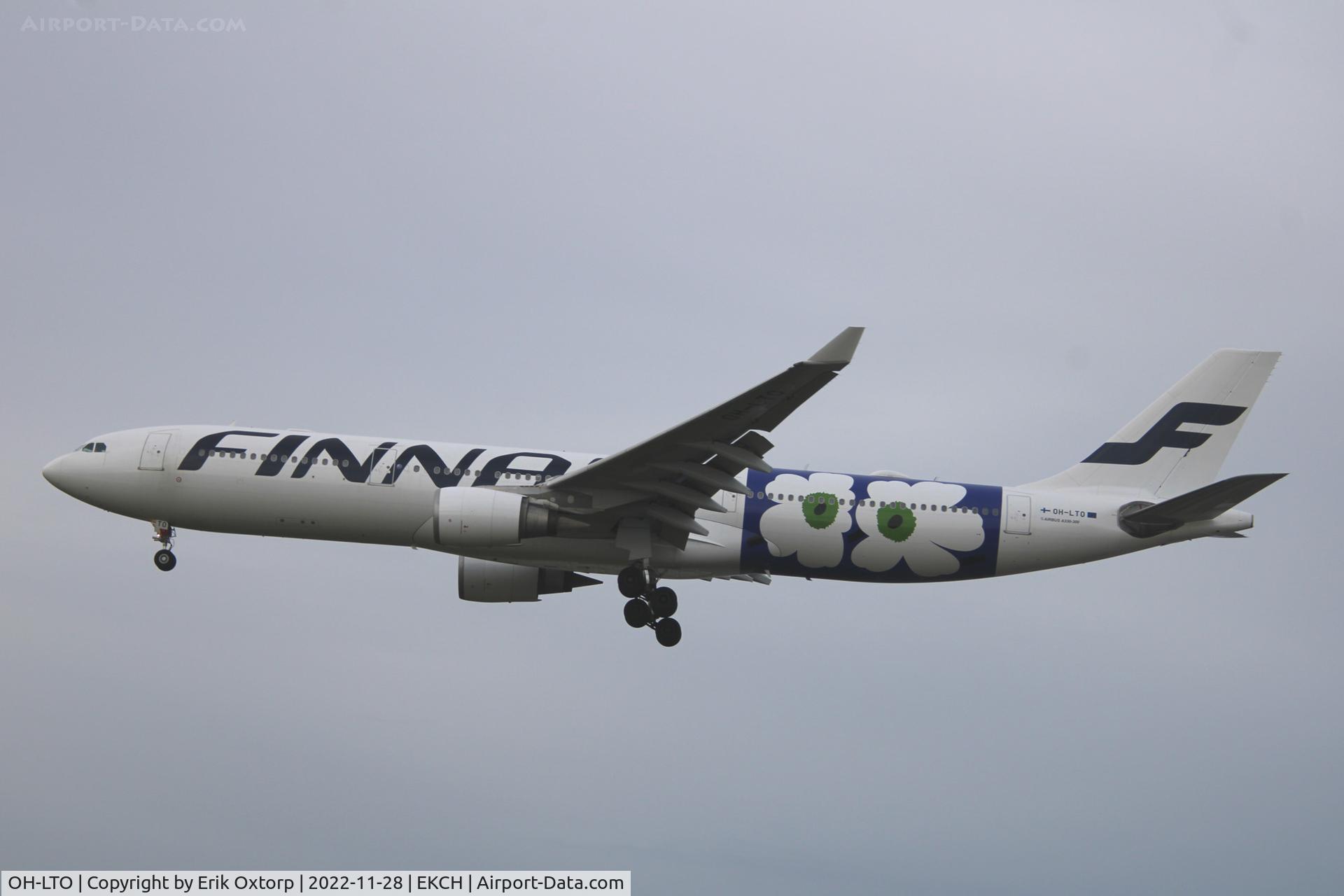 OH-LTO, 2009 Airbus A330-302X C/N 1013, OH-LTO landing rw 22L