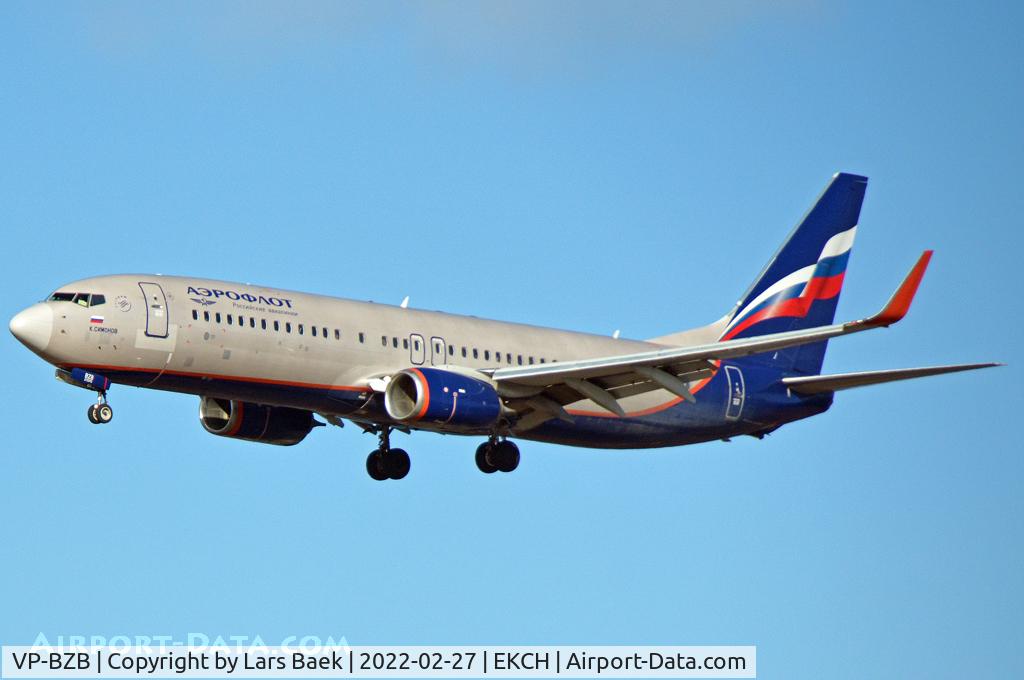 VP-BZB, 2014 Boeing 737-8LJ C/N 41199, The last Aeroflot to land in CPH because of the war in Ukraine