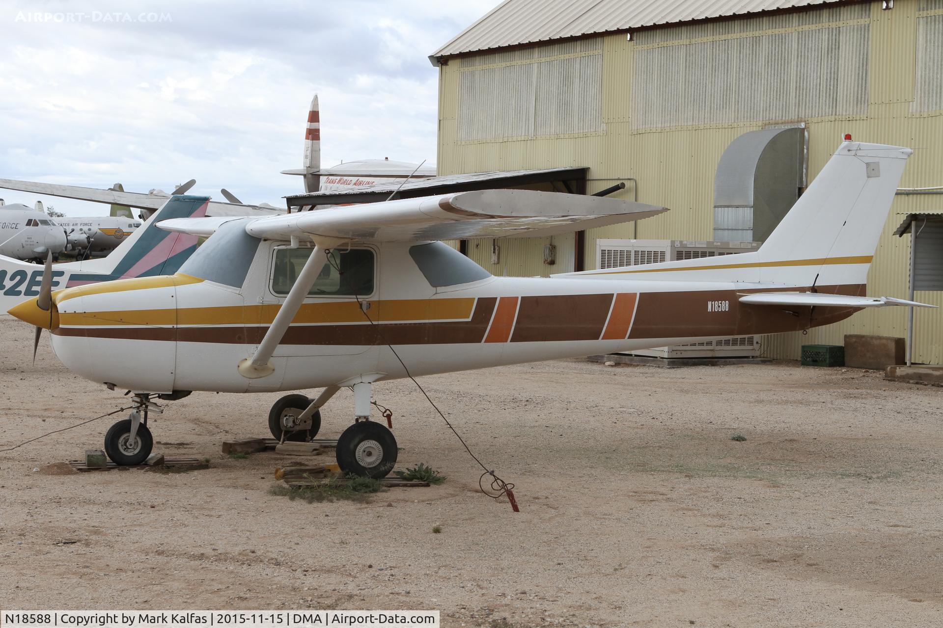 N18588, Cessna 150L C/N 15073966, Cessna 150L N18588 at Pima
