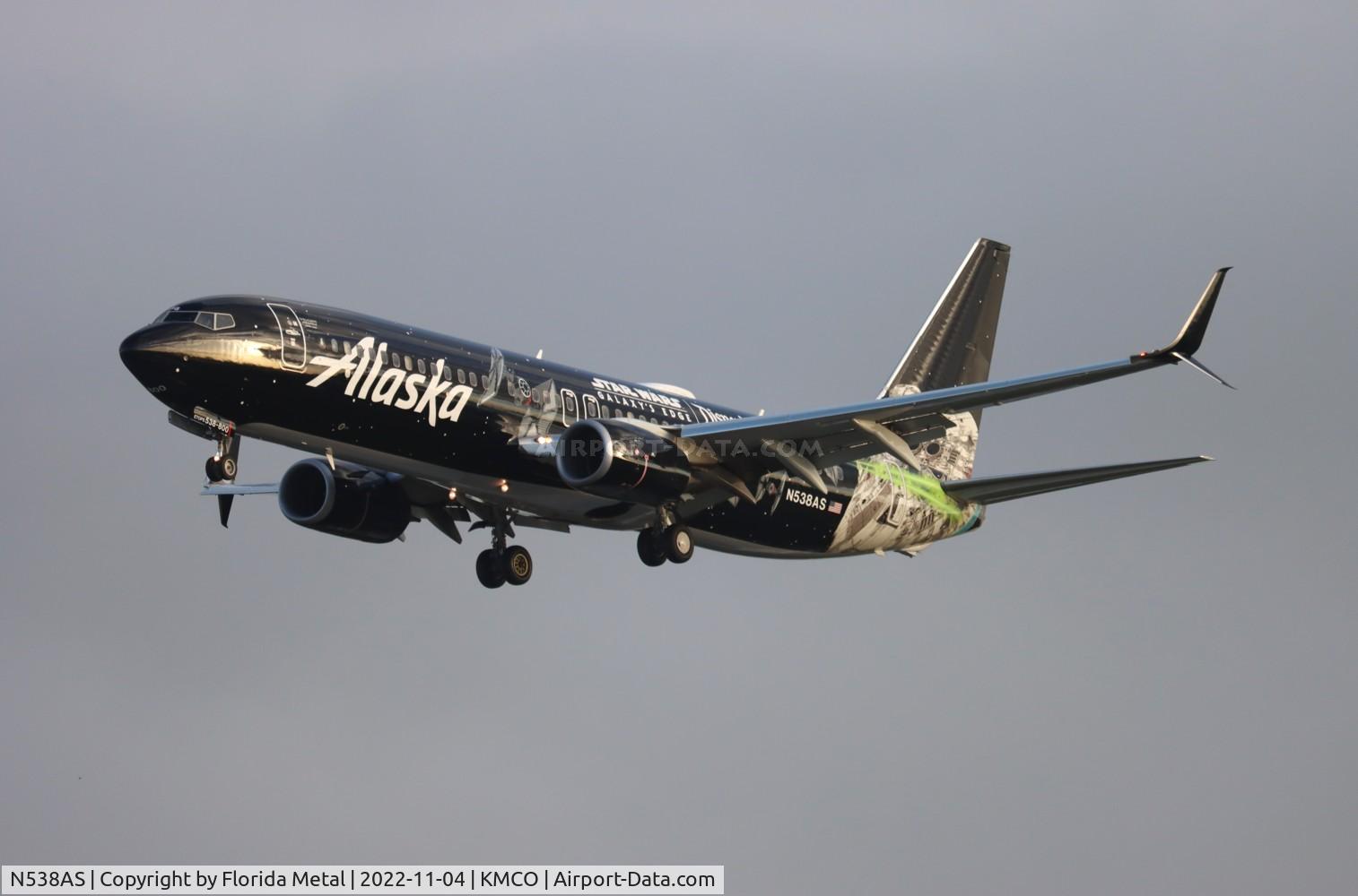 N538AS, 2012 Boeing 737-890 C/N 41188, MCO 2022