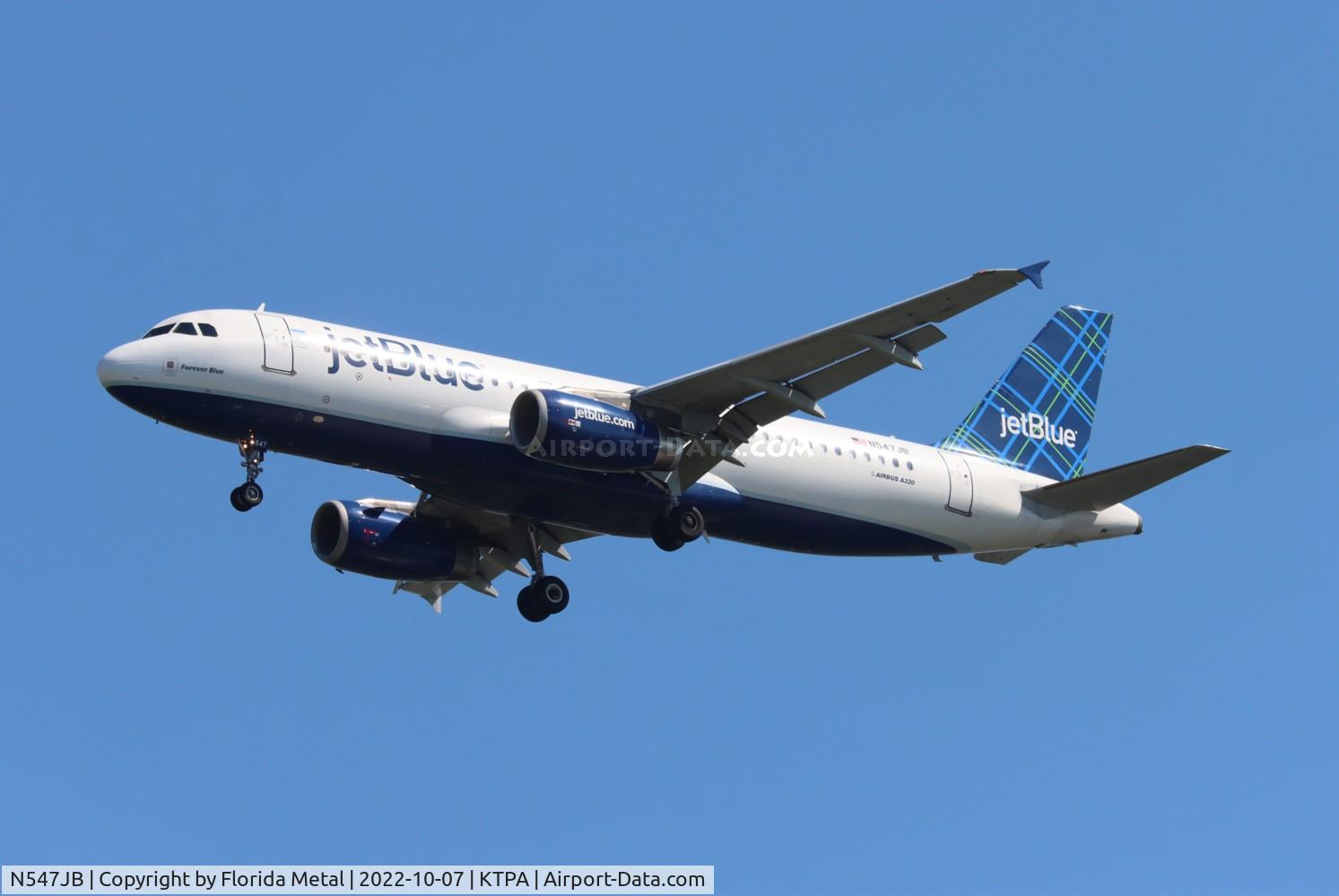 N547JB, 2002 Airbus A320-232 C/N 1849, TPA 2022