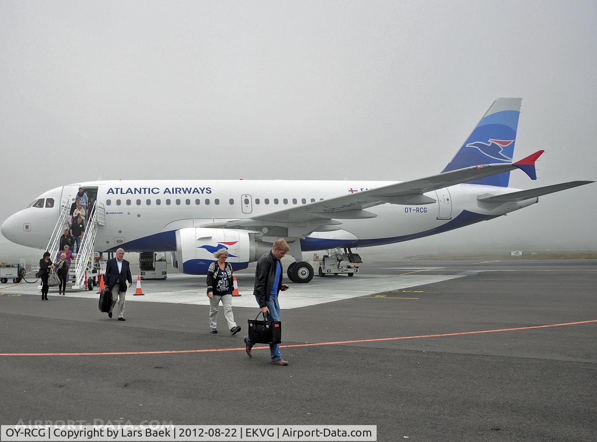 OY-RCG, 2012 Airbus A319-115 C/N 5079, Shortly after landing the airport closed due to fog