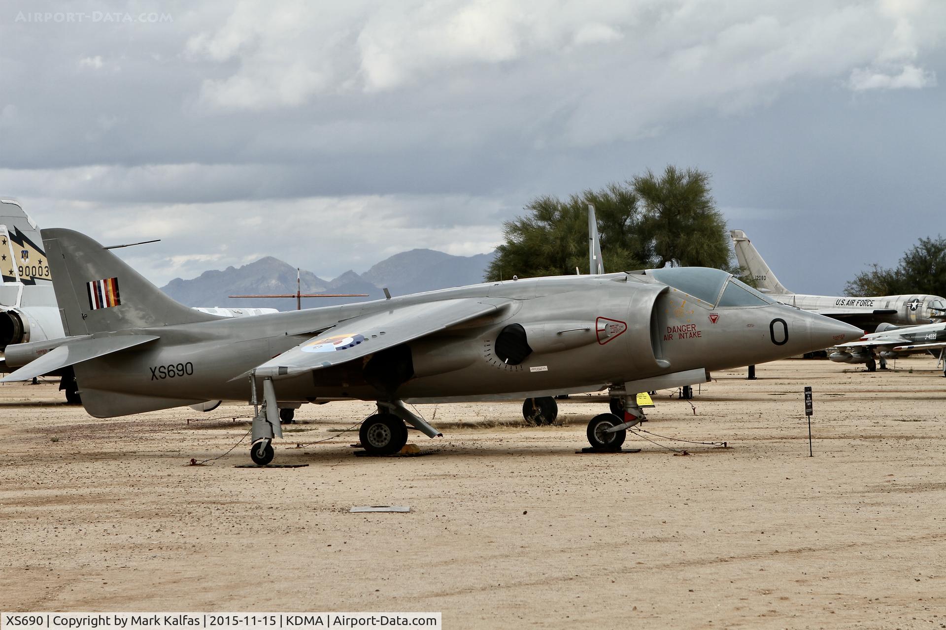 XS690, 1964 Hawker Siddeley XV-6A Kestrel C/N Not found XS690/64-18264, 1964 Hawker Siddeley XV-6A Kestrel, XS690 at Pima