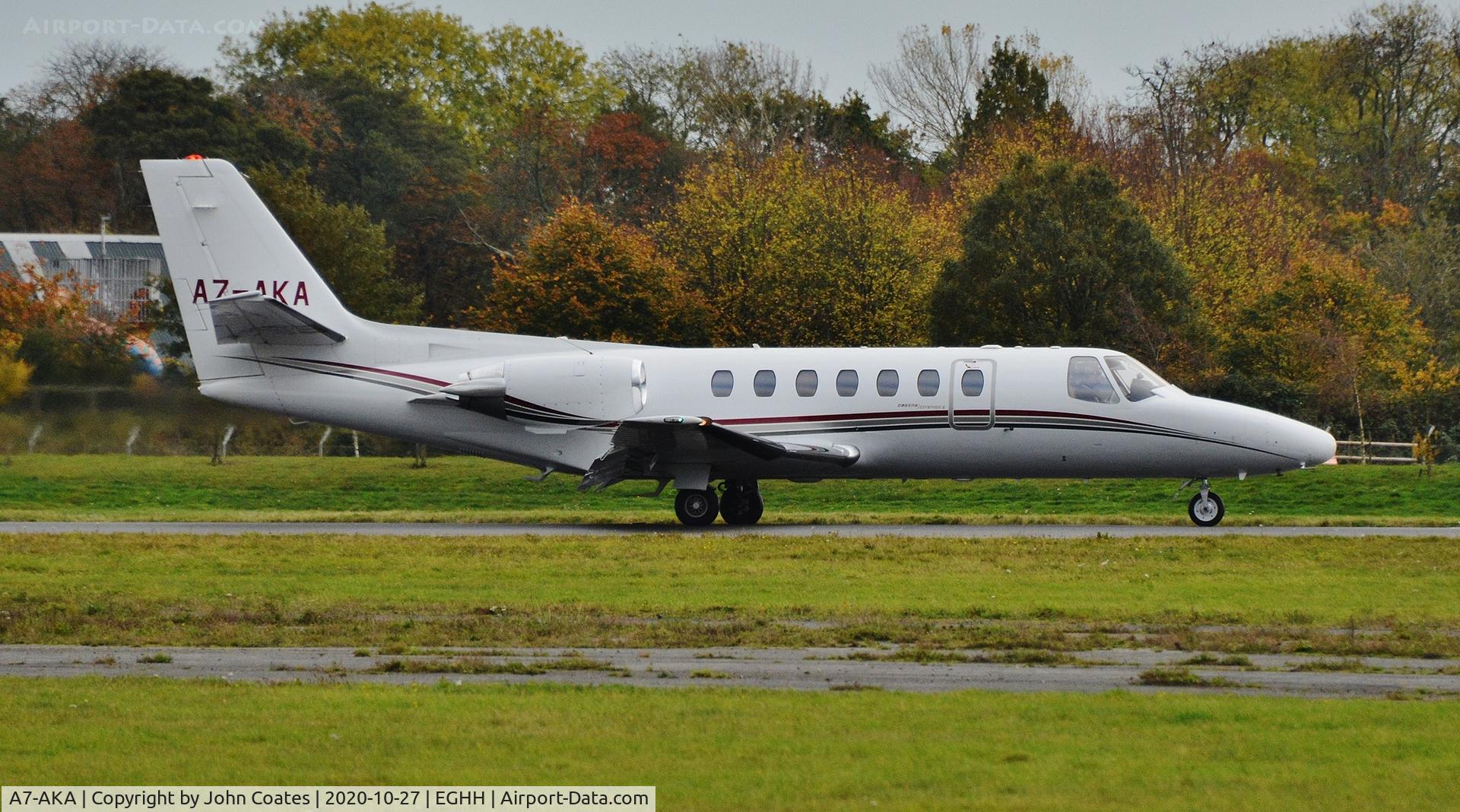 A7-AKA, 1990 Cessna 560 Citation V C/N 560-0059, Arriving on 26