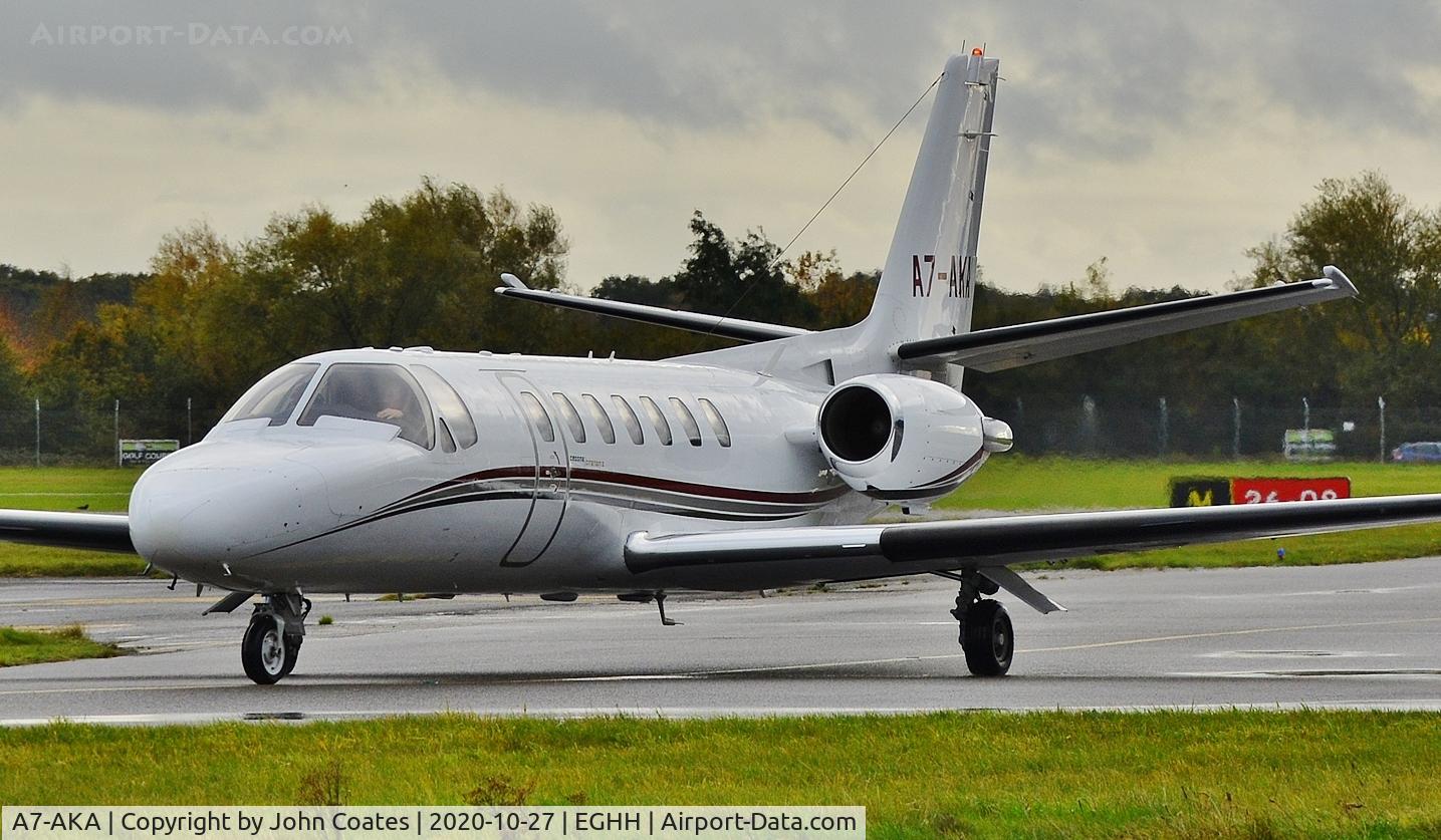 A7-AKA, 1990 Cessna 560 Citation V C/N 560-0059, Taxiing on arrival