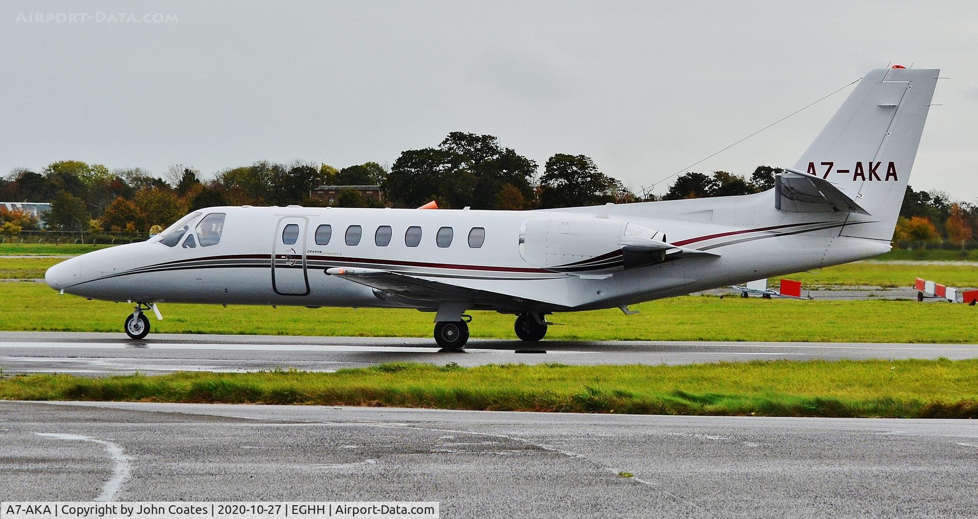 A7-AKA, 1990 Cessna 560 Citation V C/N 560-0059, Taxiing on arrival