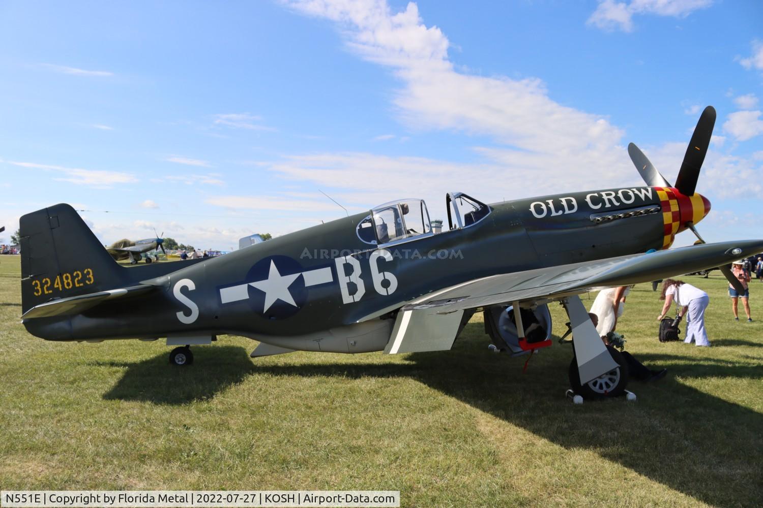 N551E, 1943 North American P-51B-1NA Mustang C/N 102-24700, OSH 2022