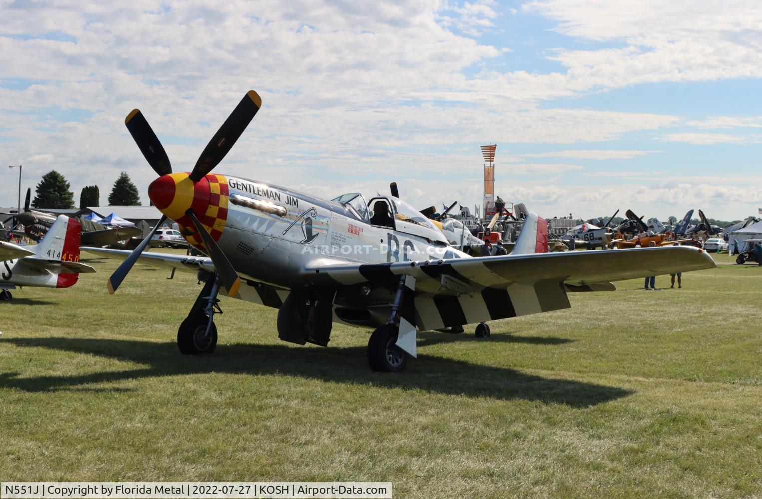 N551J, 1957 North American P-51D Mustang C/N 44-74230, OSH 2022