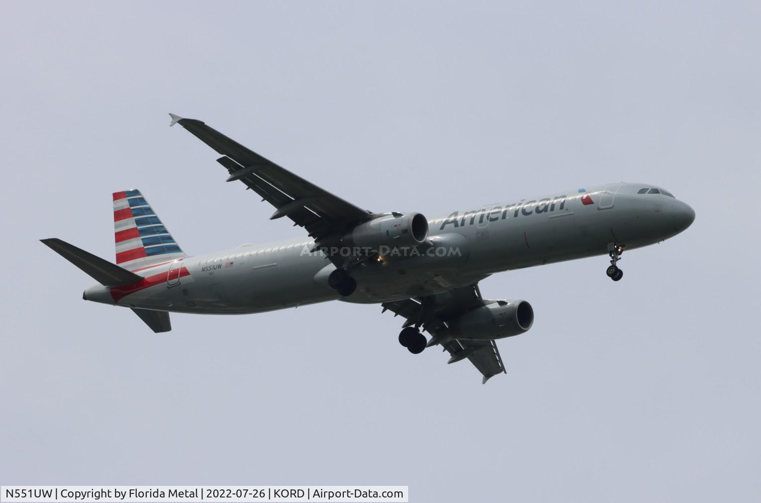 N551UW, 2011 Airbus A321-231 C/N 4940, ORD 2022